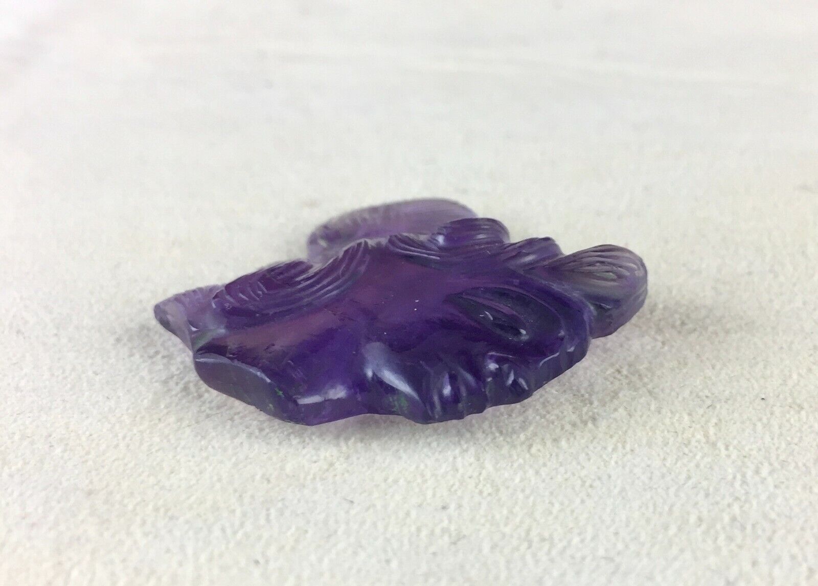 NATURAL BRAZILIAN AMETHYST LADY CARVED 46.50 CTS GEMSTONE PENDANT DESIGNING