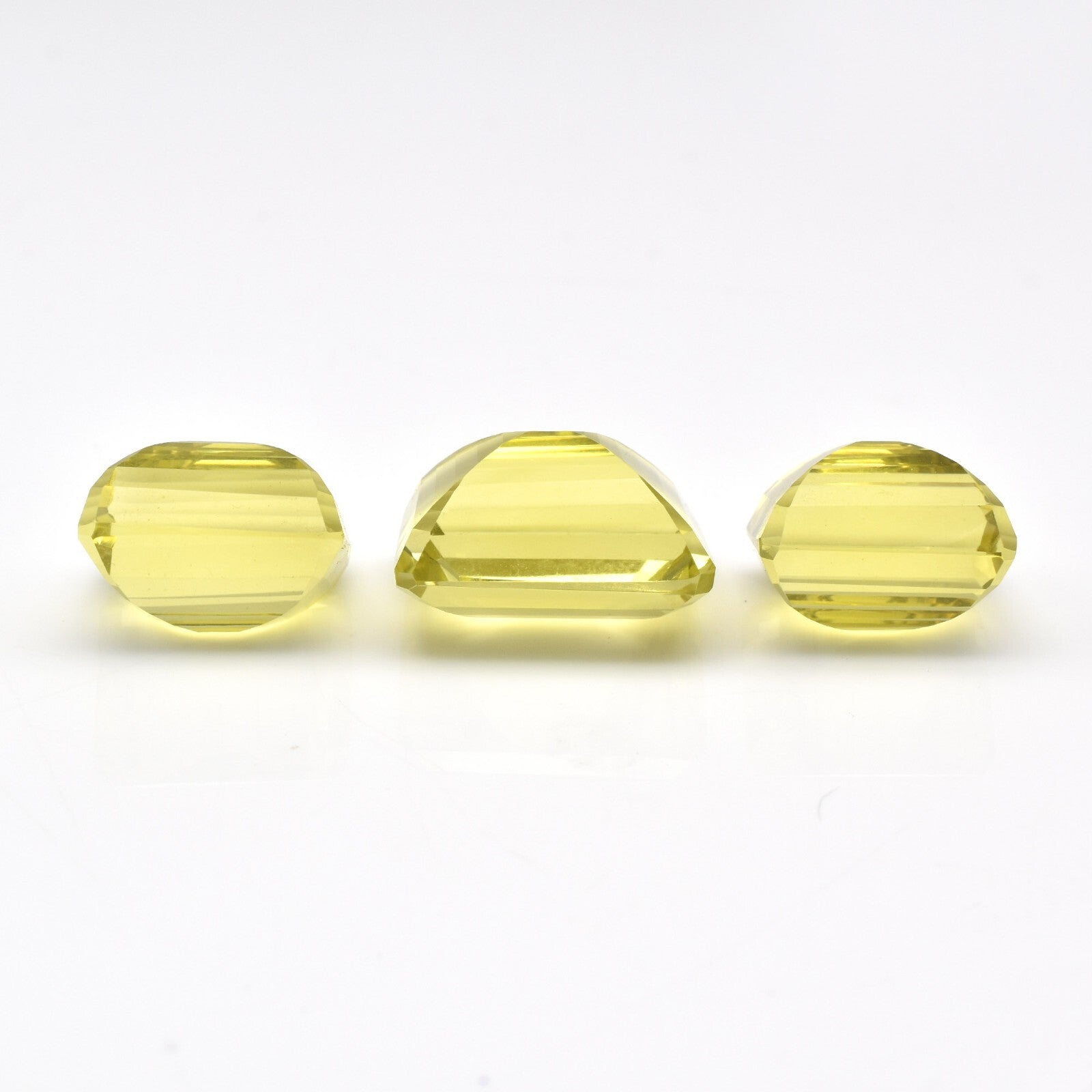 Natural Green Gold Lemon Quartz 78.75 Ct Octagon Earring Pendant