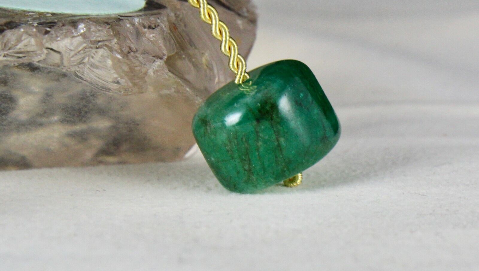 12MM NATURAL EMERALD BEAD ROUND GEMSTONE 26.68 CARATS DRILLED HANGING DESIGNING