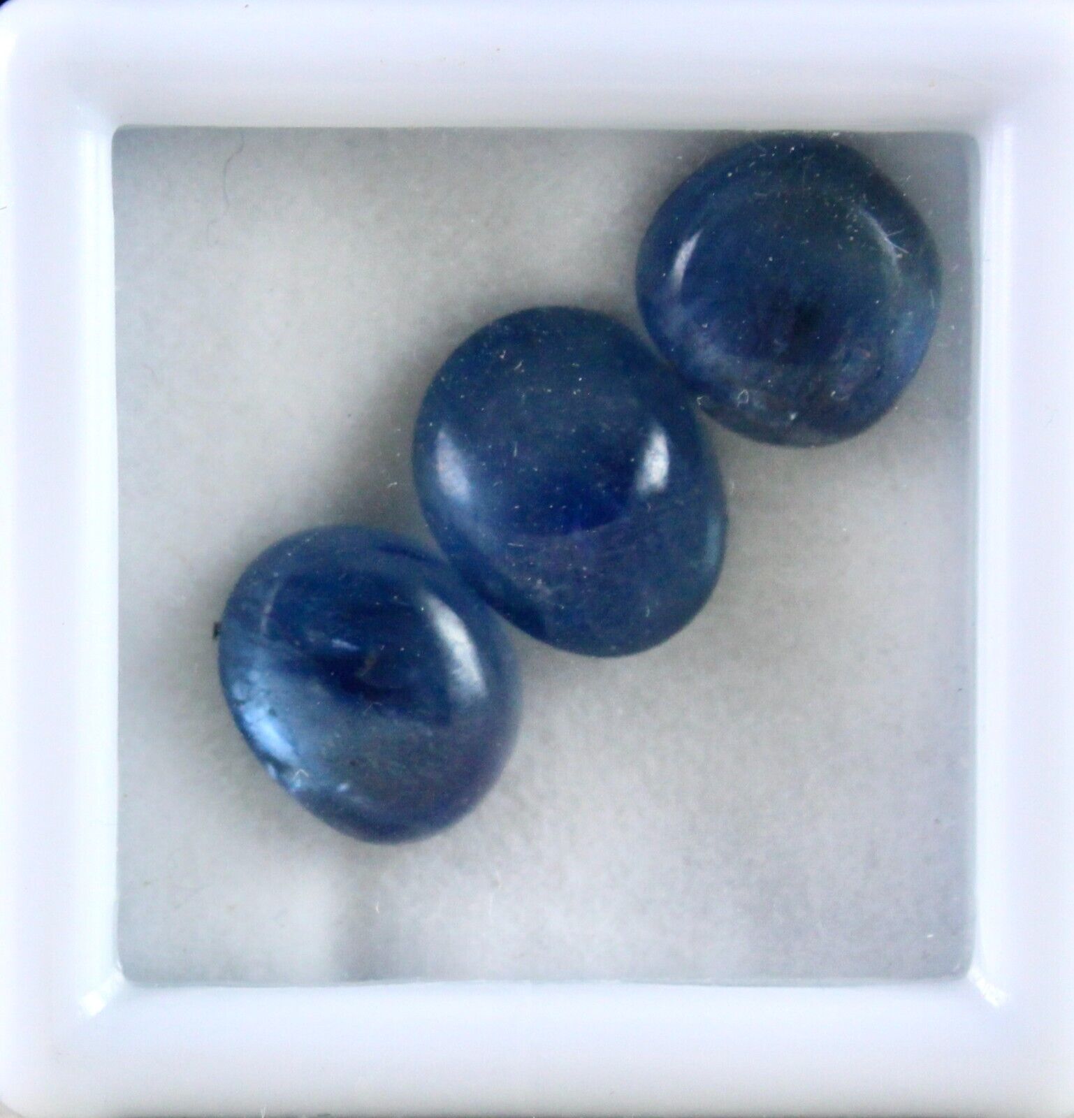 NATURAL BURMESE BLUE SAPPHIRE 3Pc 10.09 CT FANCY OVAL CABOCHON GEMSTONE FOR RING