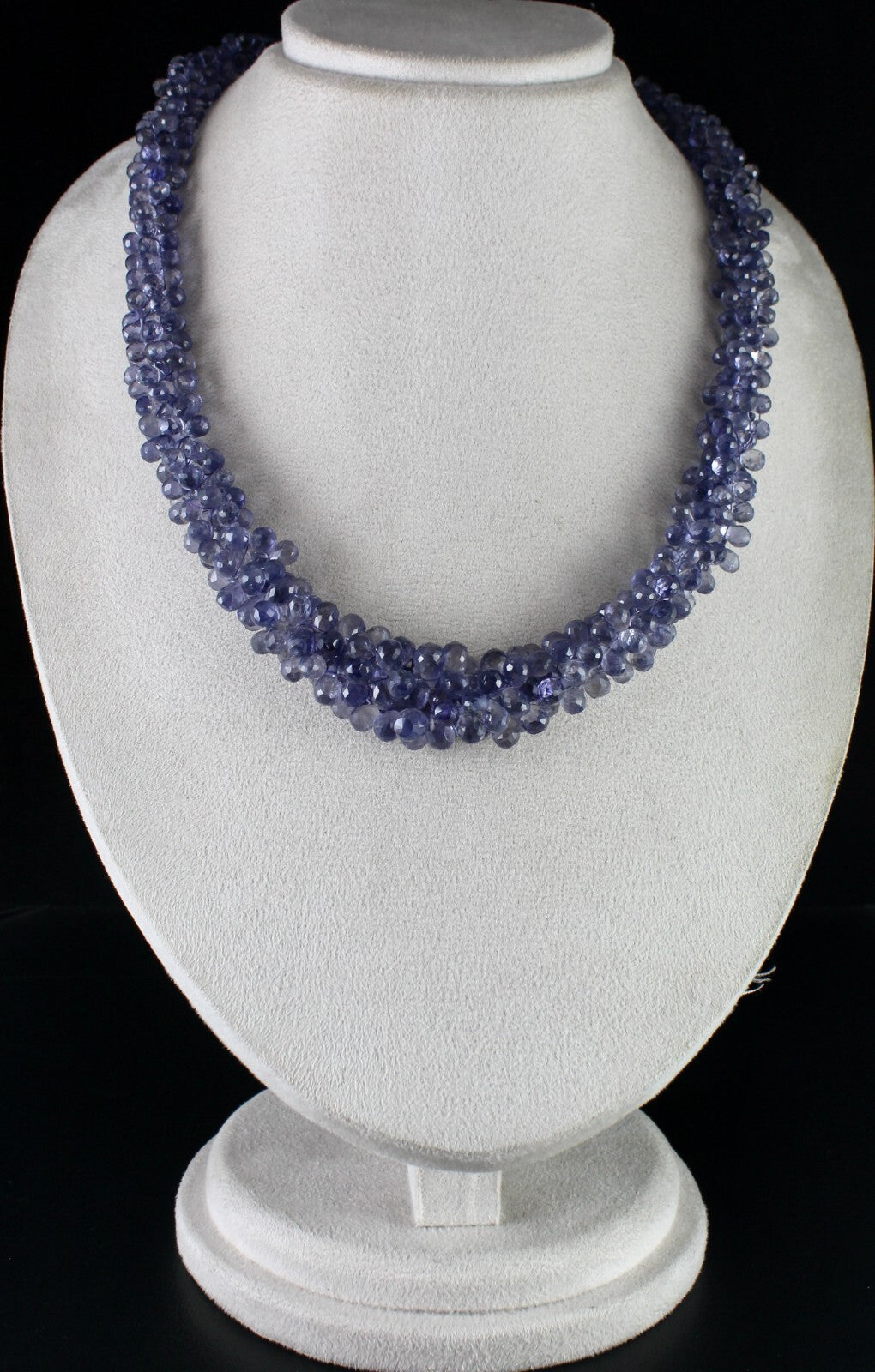 Certified Natural Iolite Briolette Teardrop Necklace 673 Ct Fashion Jewelry