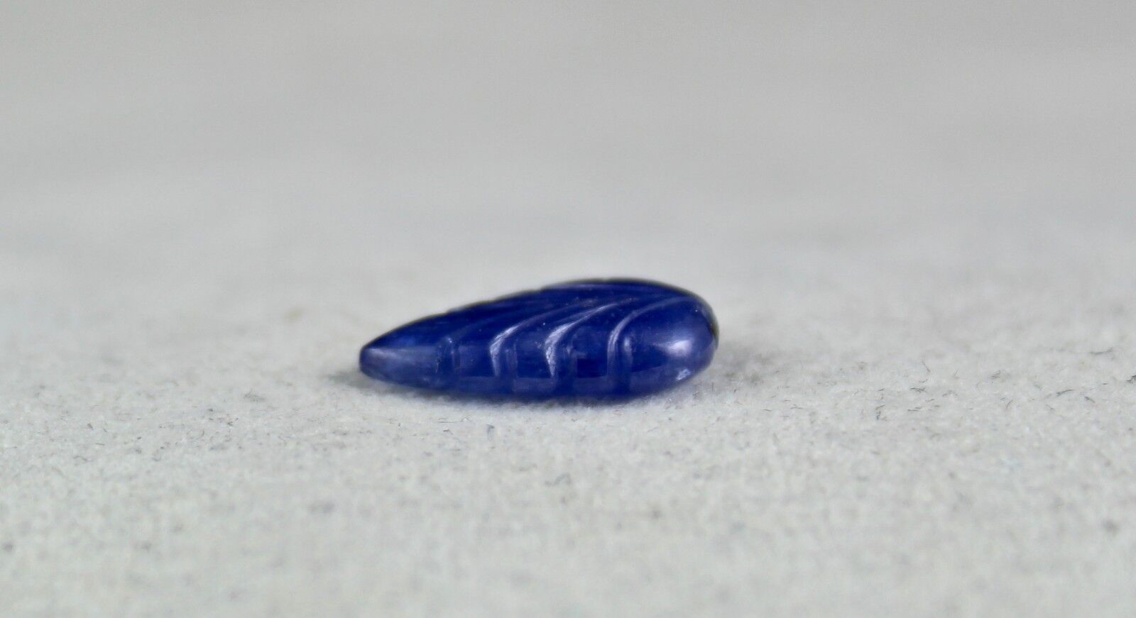 NATURAL NO HEAT BURMA BLUE SAPPHIRE CARVED LEAF 5.72 CTS GEMSTONE RING PENDANT