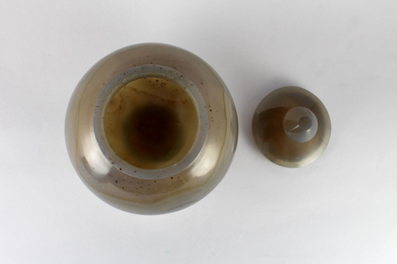 Certified 5" Handcrafted Carved Chalcedony 2935ct Gemstone Pot For Home Decor