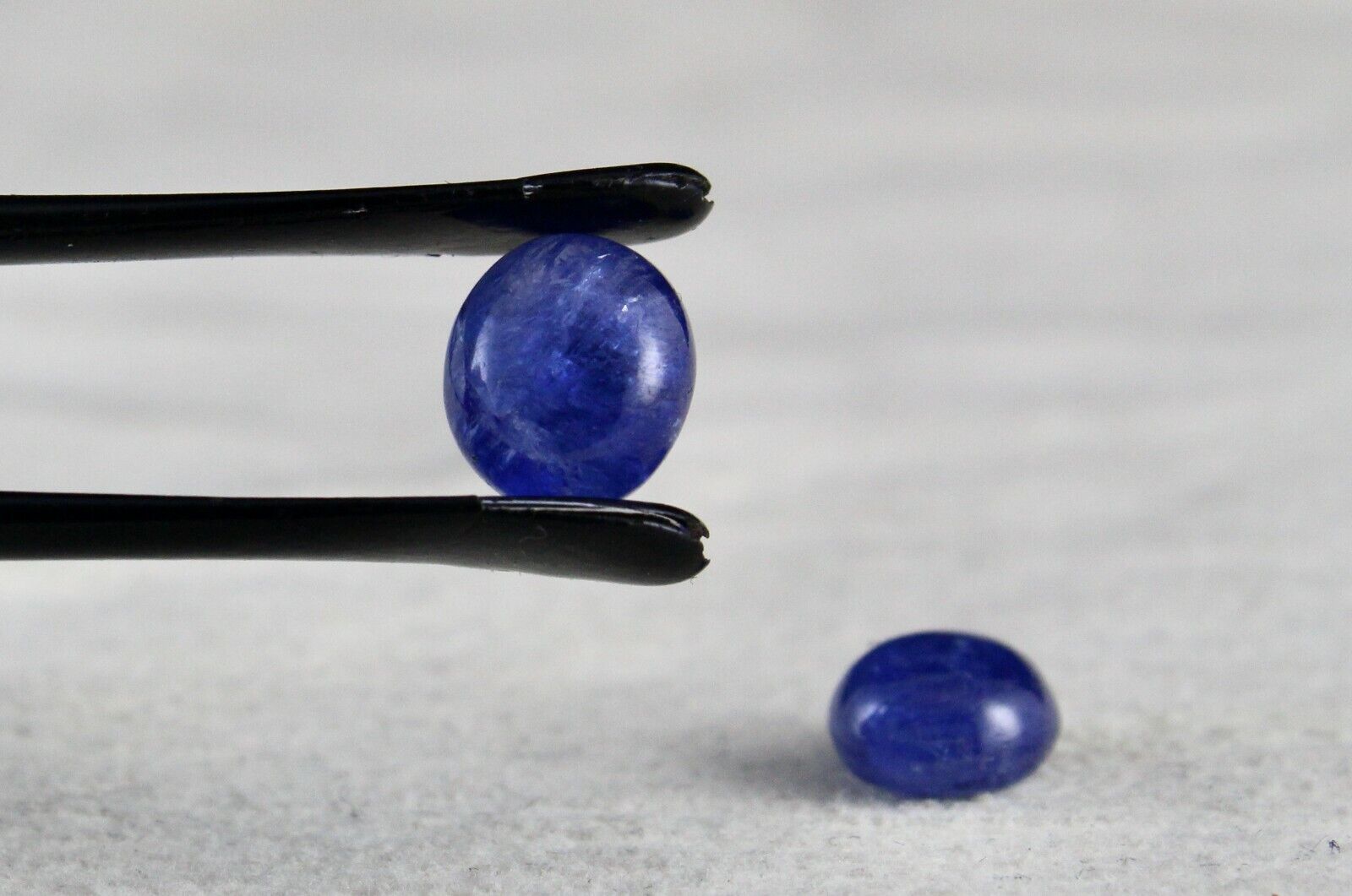 Natural Blue Sapphire Oval Pair 6.89 Carats Untreated Gemstone Earring Designing