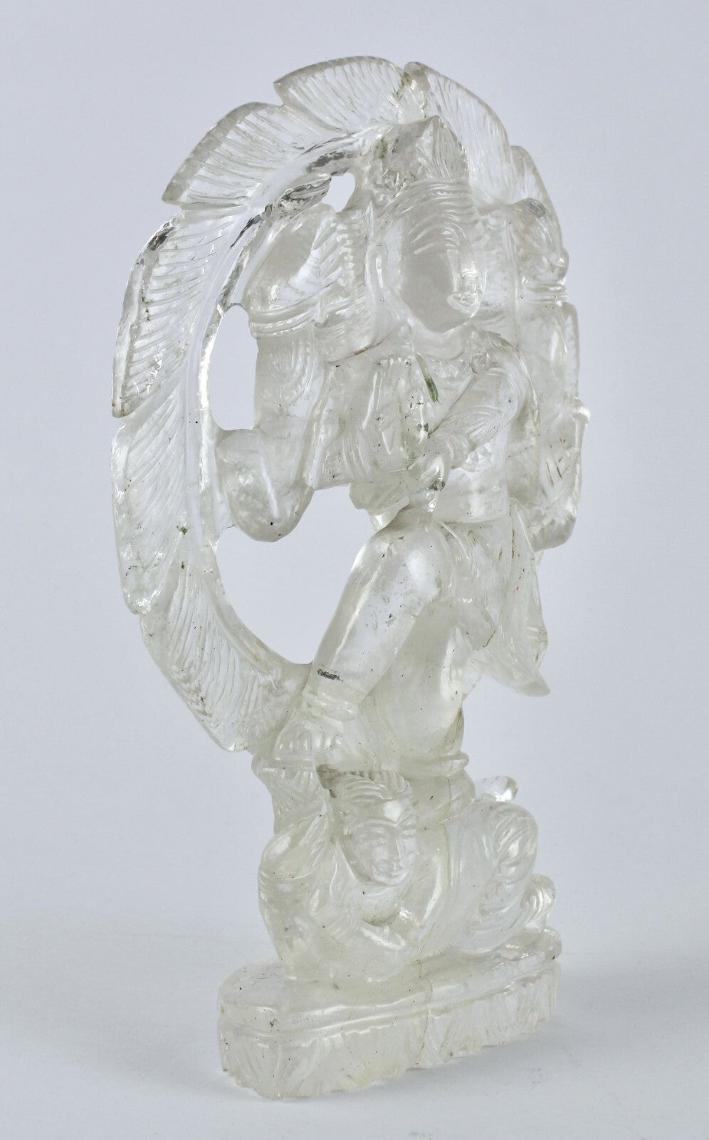 Certified Natural Rock Crystal Quartz 2670 Ct Lord Shiva Natraj Gemstone Statue