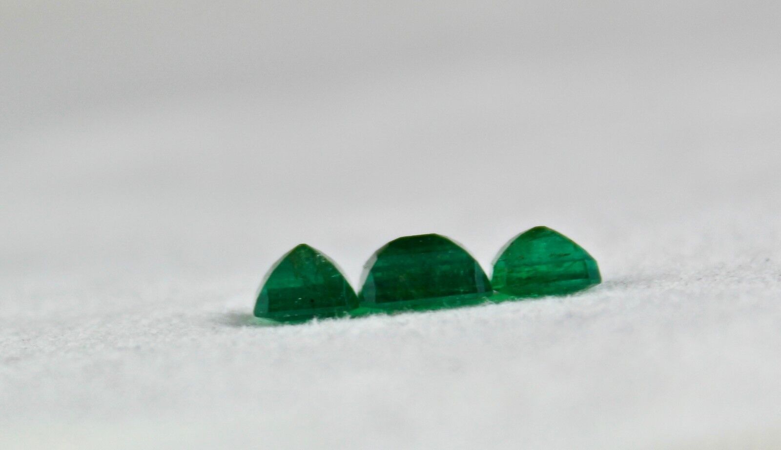 NATURAL ZAMBIAN EMERALD OCTAGON CUT GEMSTONE 3 PIECES 3.42 CARATS FOR DESIGNING