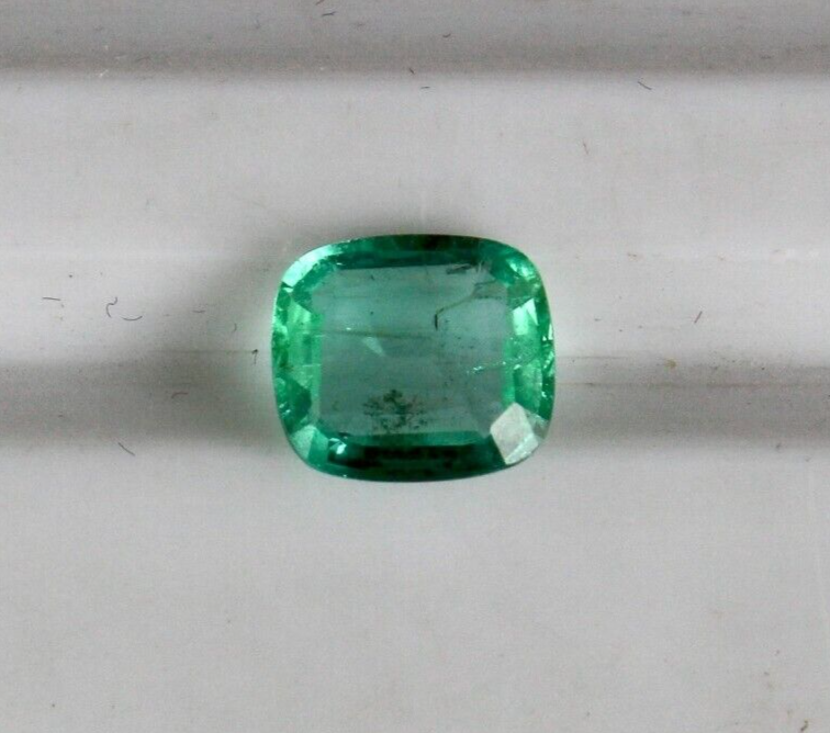 Natural Emerald Cushion Cut 7X7mm 1.13 Ct Loose Gemstone Designing Ring Pendant