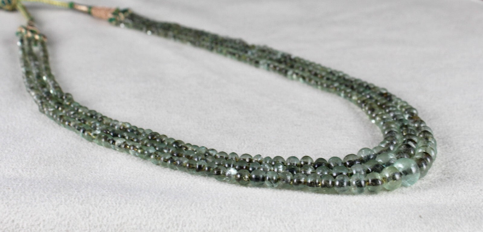 Antique Natural Emerald Beads 152 Ct Necklace Round Gemstone