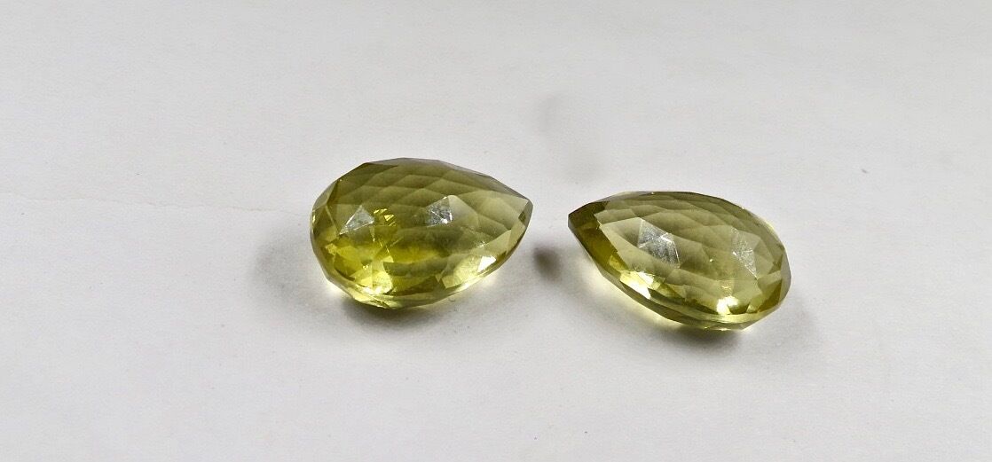 Lemon Quartz Teardrop 2 Pc 31 Ct Loose Semi Precious Gemstone Earring Designing