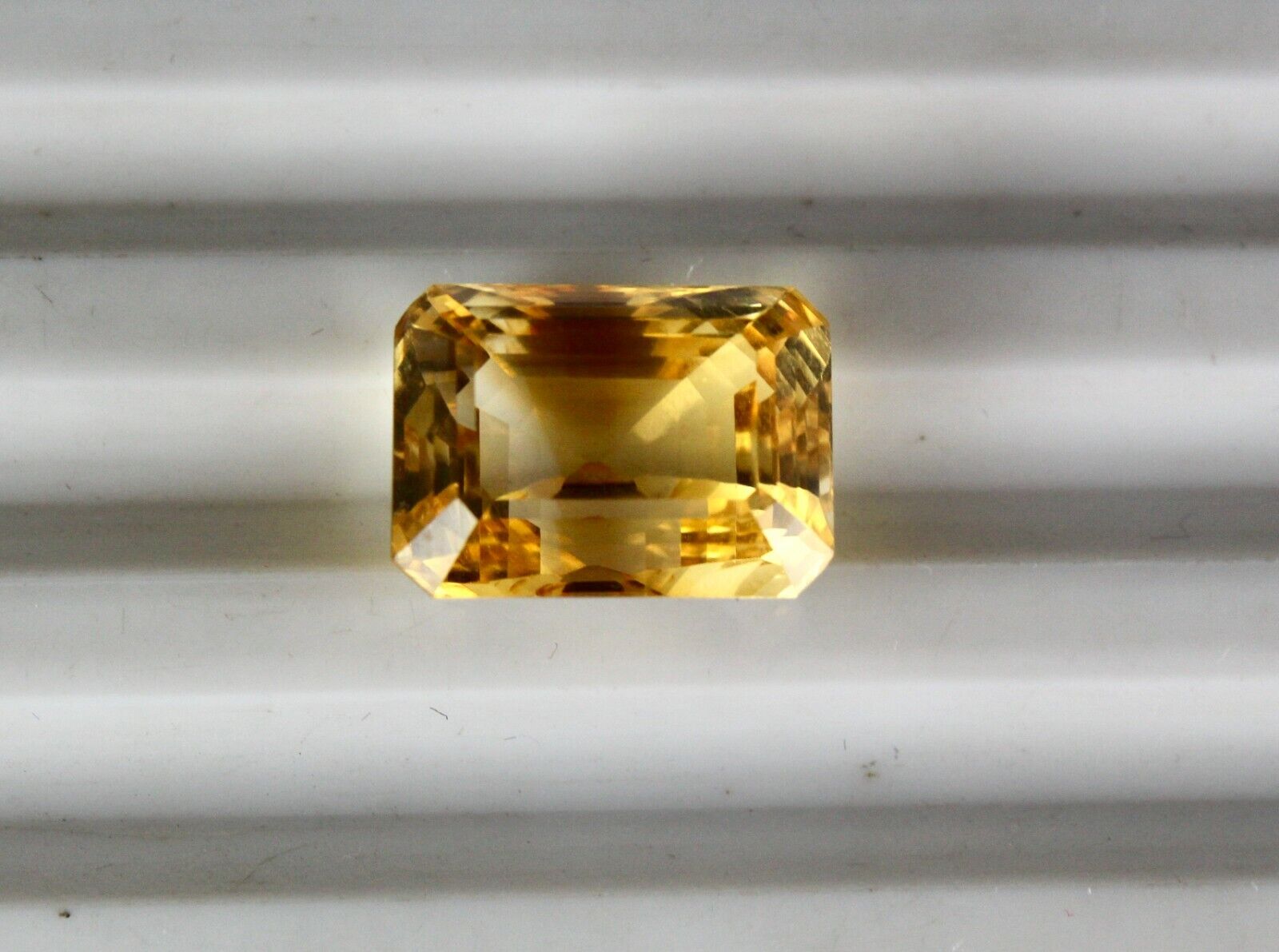 NATURAL YELLOW CITRINE RECTANGLE CUT 16X12 MM 15.97 CTS GEMSTONE PENDANT RING