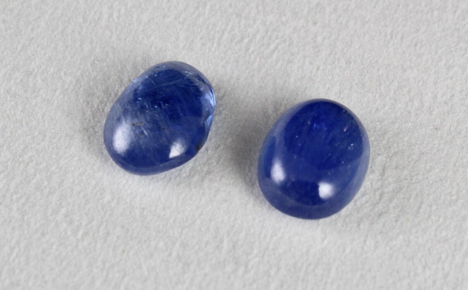 Natural Blue Sapphire Cabochon 33.83 Ct Loose Certified Gemstone Earring Pair