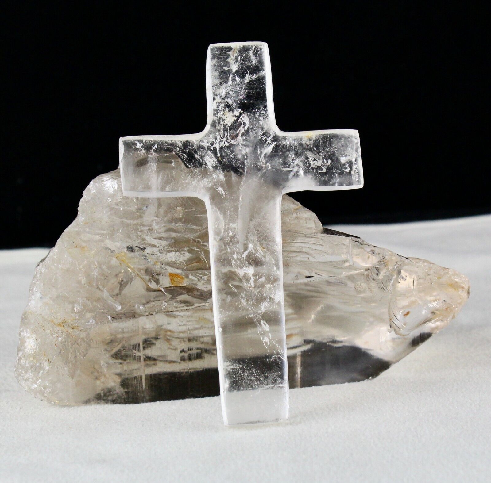 VINTAGE NATURAL MULTI QUARTZ 5 PCS 749 CARATS GEMSTONE SPIRITUAL CROSS PENDANT