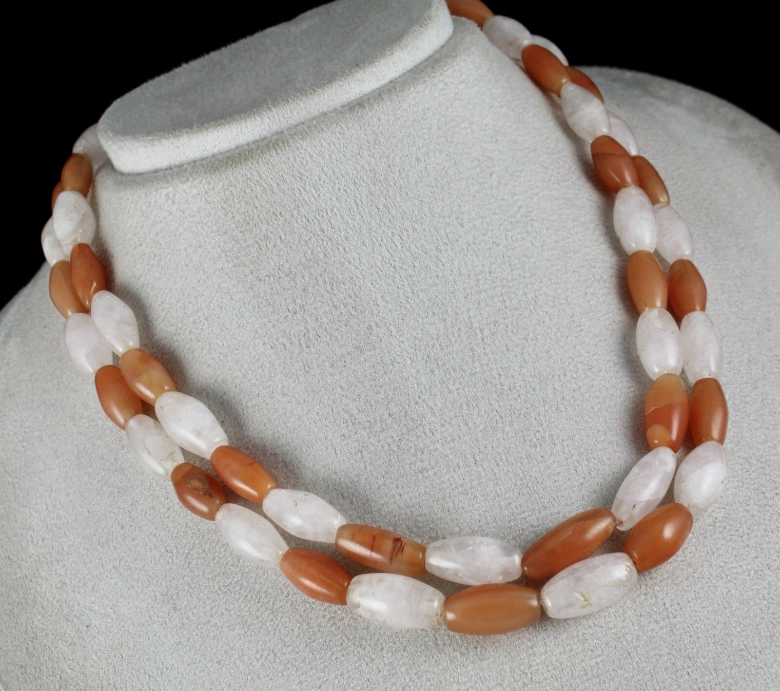 Natural Multi Quartz Beads 486 Ct Gemstone Fashion Necklace Long