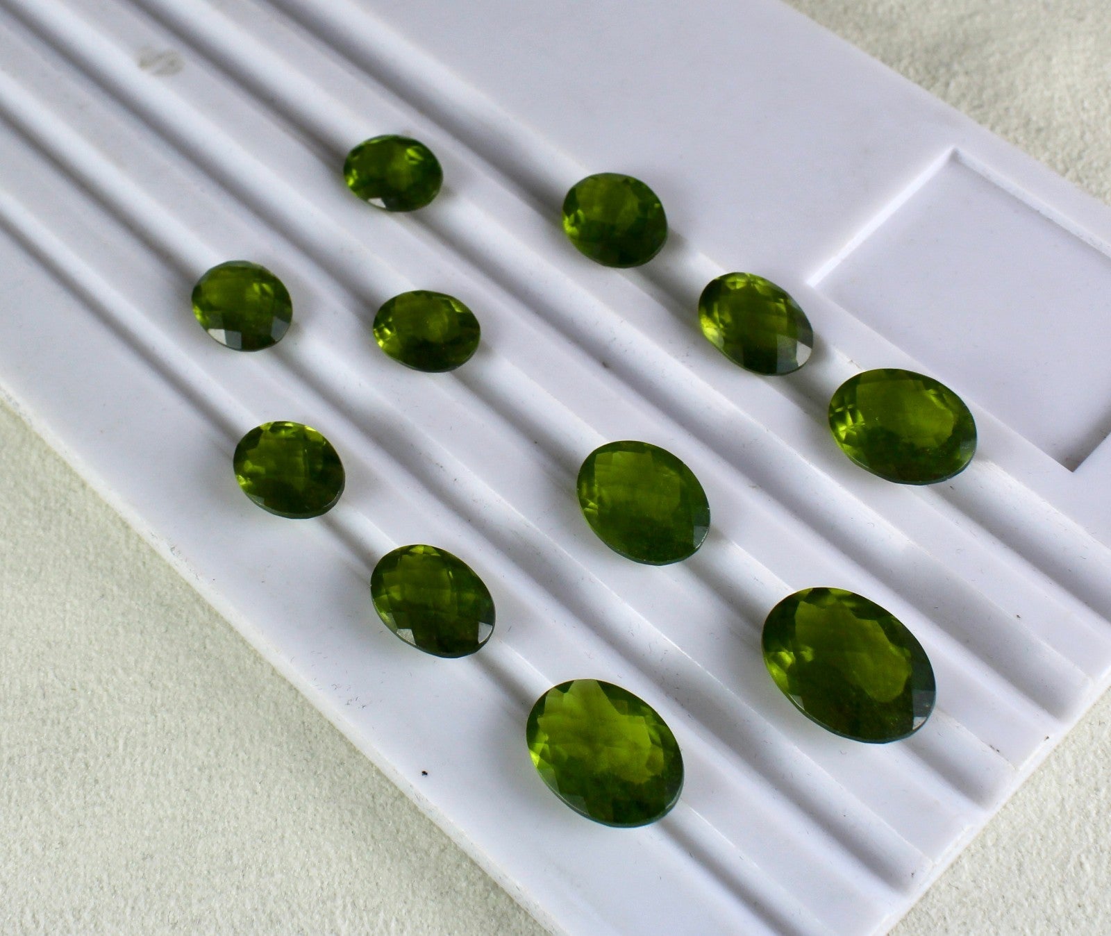 Certified Natural Vesuvianite Idocrase 80.30ct Oval Cut 11 Pcs Gemstone Design