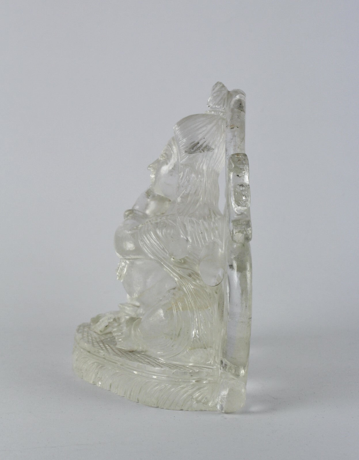 Certified Spiritual Natural Rock Crystal Quartz Lord Krishna 3965ct Gem Statue