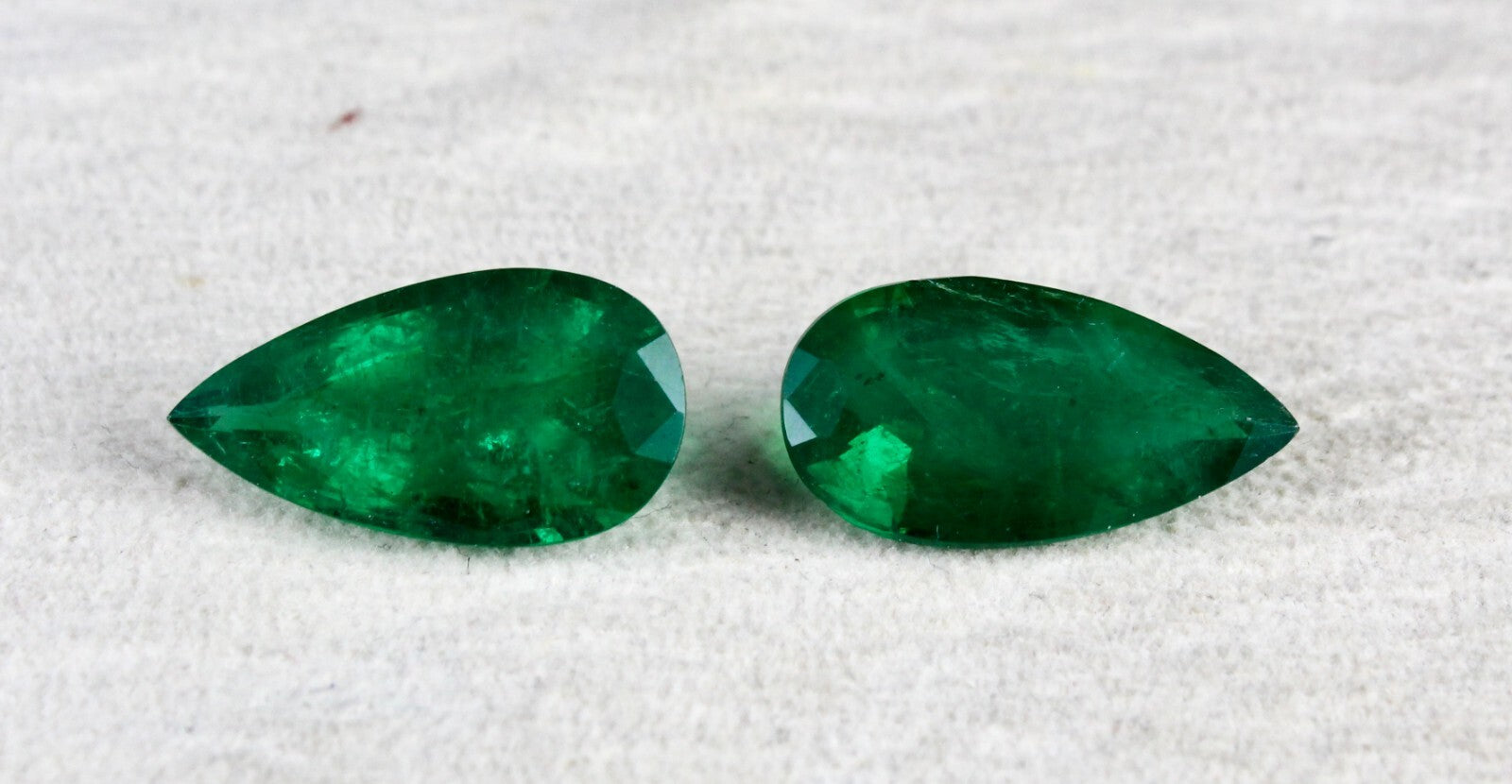 Certified Natural Zambia Emerald 19.02 Ct Pear Pair Loose Gemstone Earrings