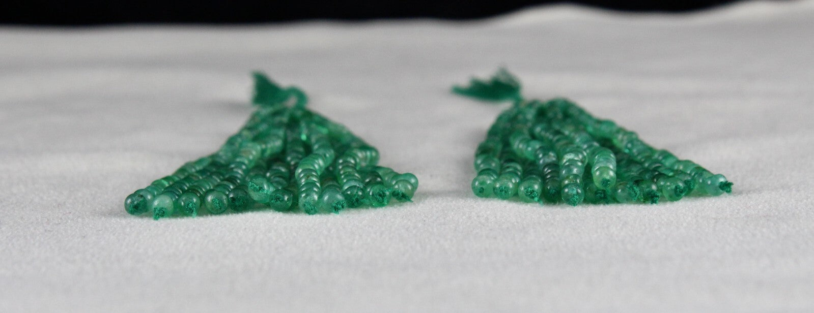 Certified Natural Emerald Round Beads 105 Ct Tassel Gemstone Earring Design