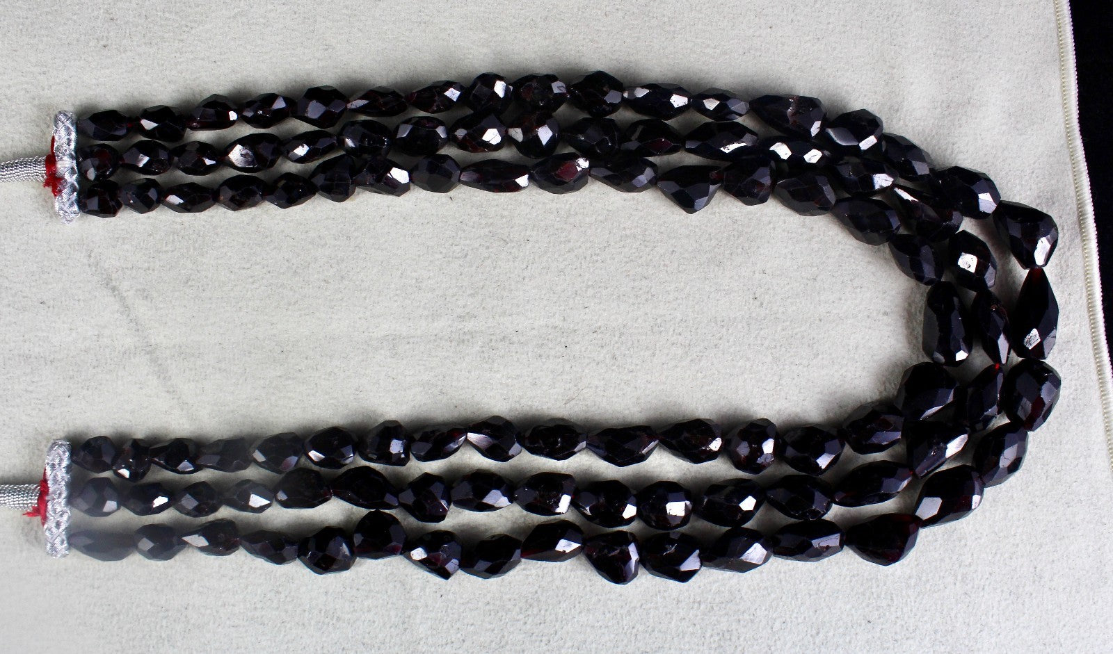 Natural Garnet Beads Faceted Nugget 1278 Ct Red Gemstone Necklace Best Price