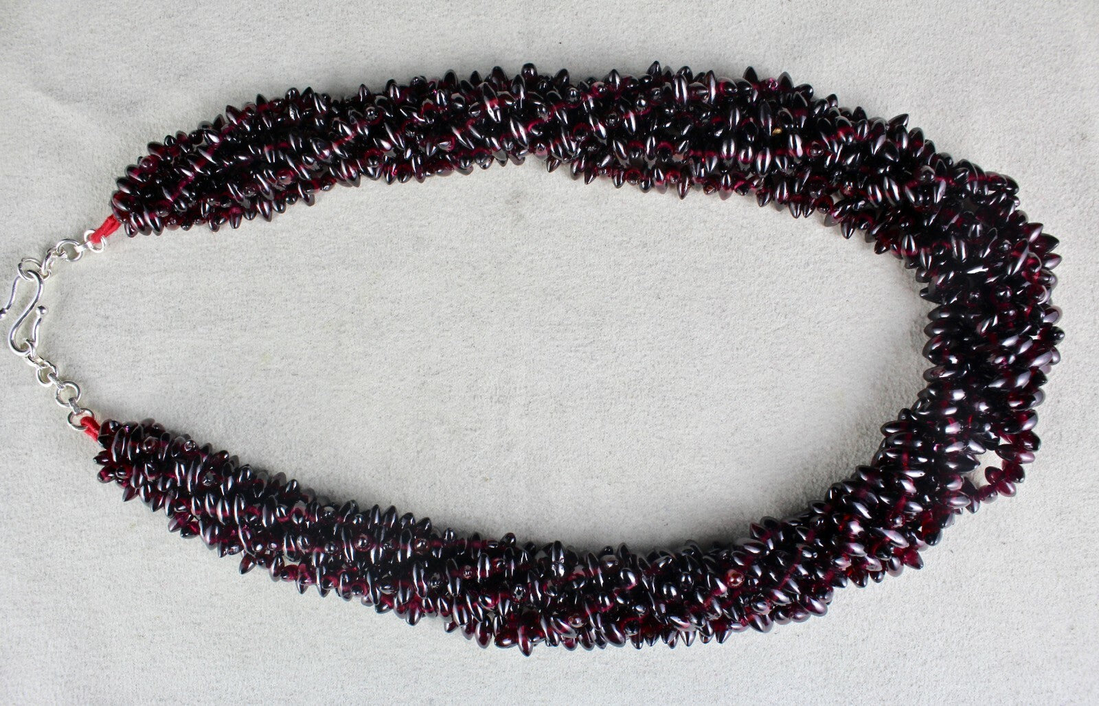 Natural Red Garnet Fancy Teardrop Necklace 1369 Ct Gemstone Beads Fine Jewelry