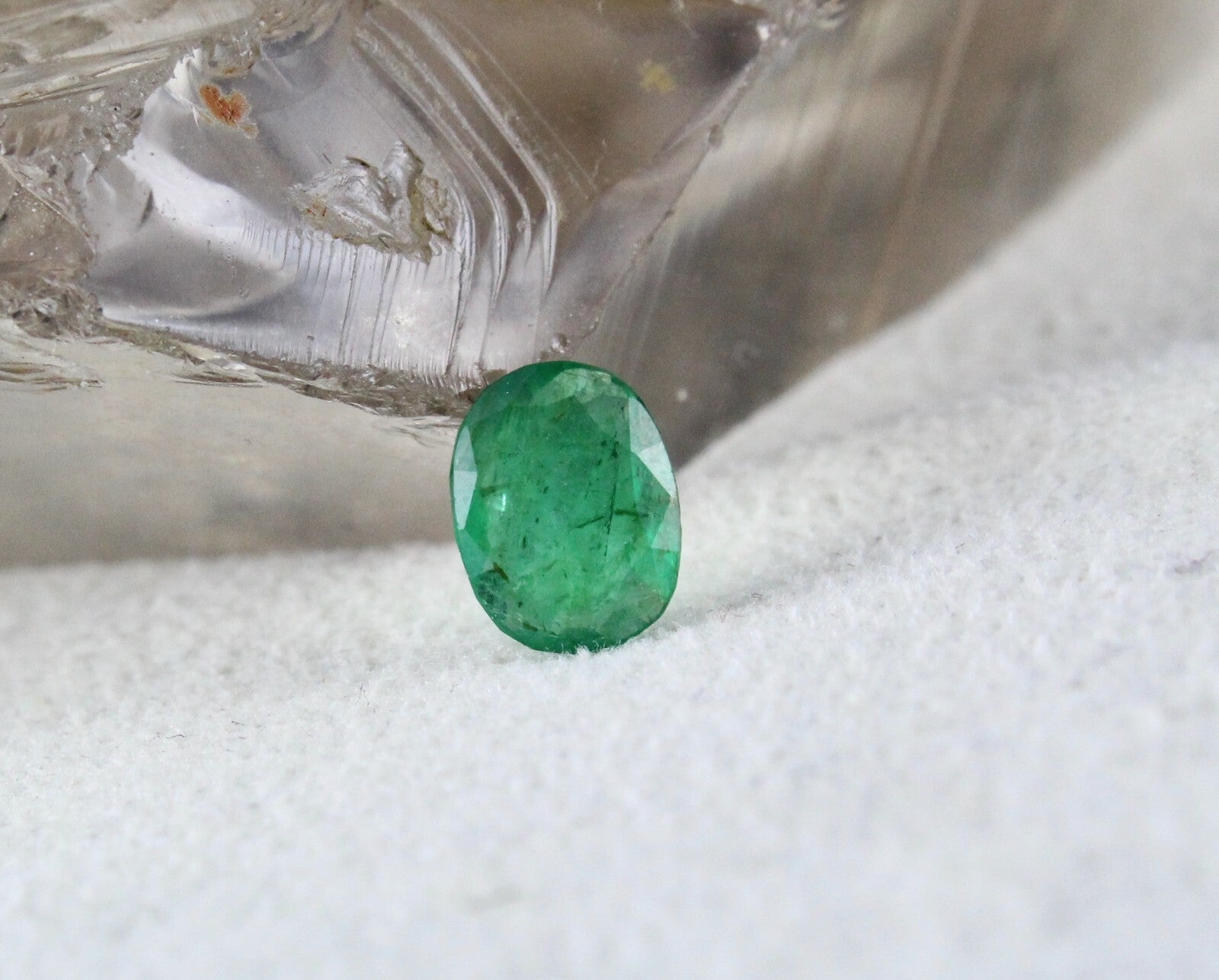 9x7mm Oval Emerald 1.22ct Zambian Untreated Gemstone Ring Pendant