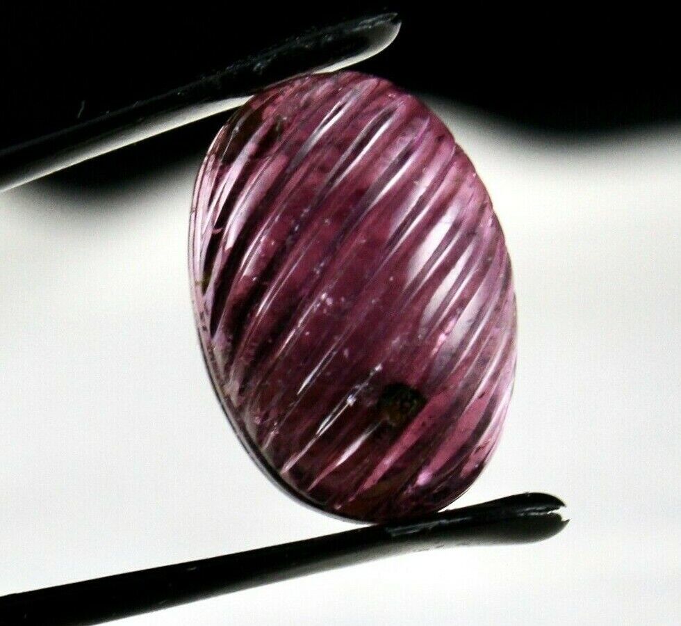 NATURAL MULTI TOURMALINE CARVED OVAL CABOCHON 14.25 CTS GEMSTONE RING PENDANT