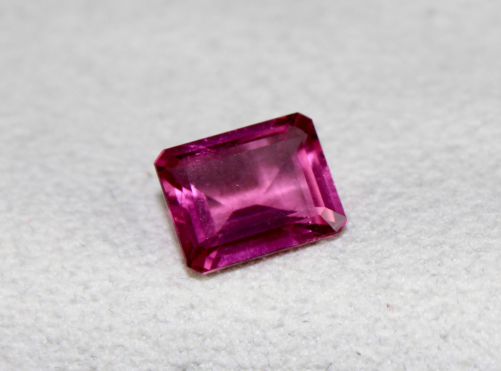 Certified Natural Rubellite Pink Tourmaline 5.6 Ct Octagon Ring Pendant