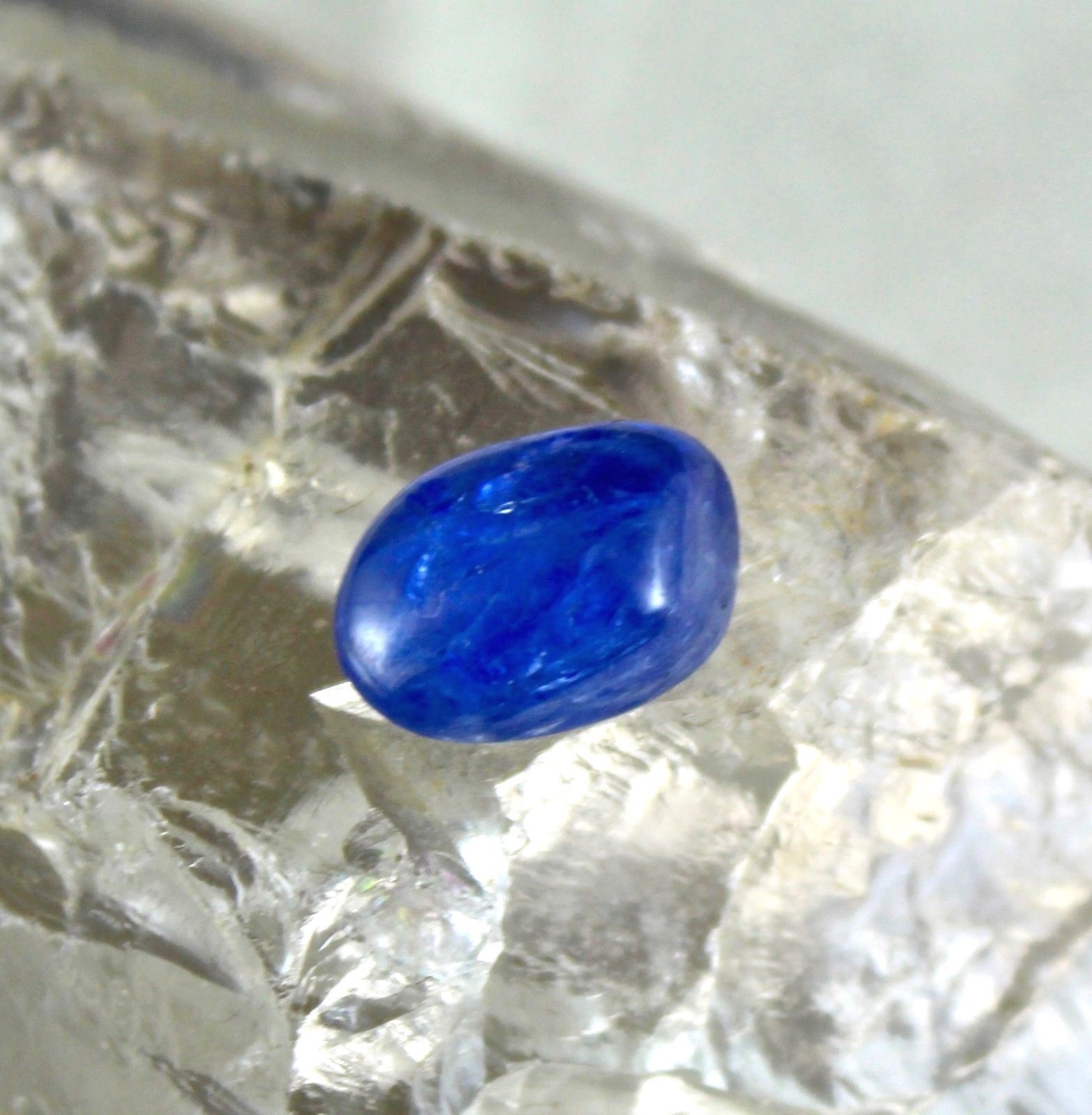 Certified Natural 8.83 Ct Blue Sapphire Oval Cabochon Gemstone For Ring/pendant