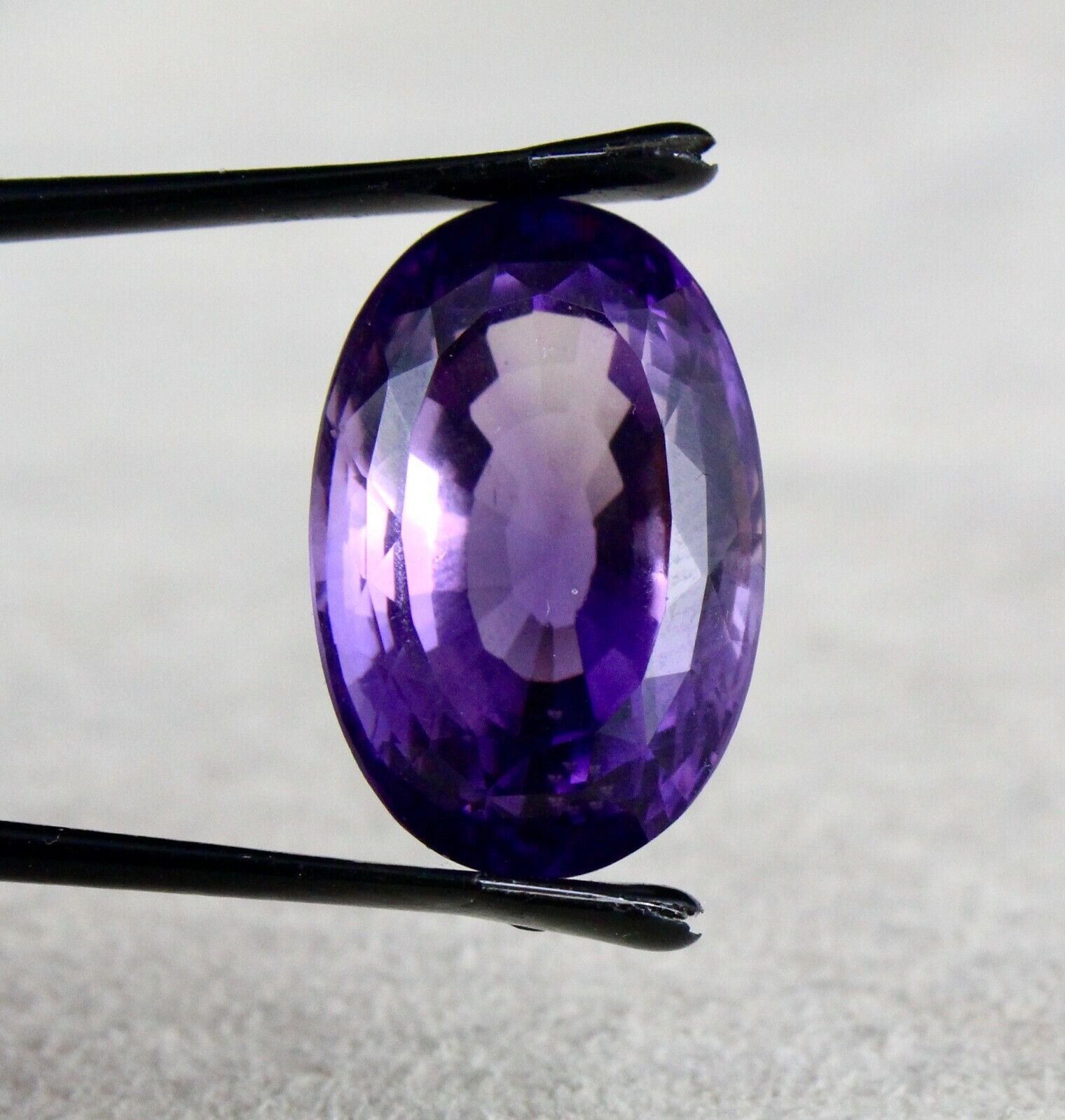 Natural Amethyst Oval Cut Gemstone 22x15 mm 25.48 Cts Designing Pendant Ring