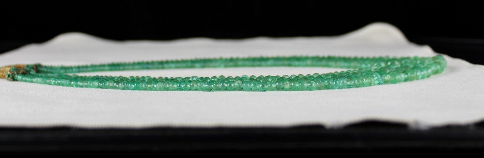 Certified Antique Colombian Emerald 315 Ct Beads Round Gemstone Necklace