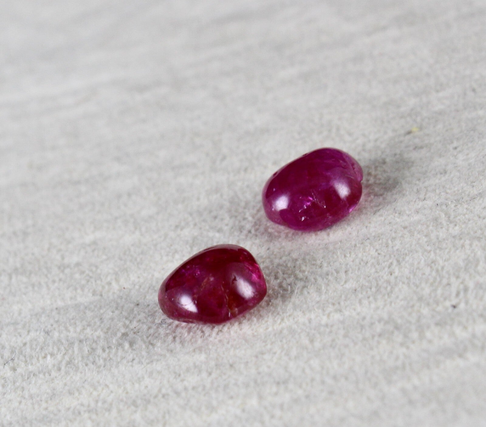Certified Natural Burmese Ruby 10.48 Ct Fancy Cabochon Gemstone Earring Pair