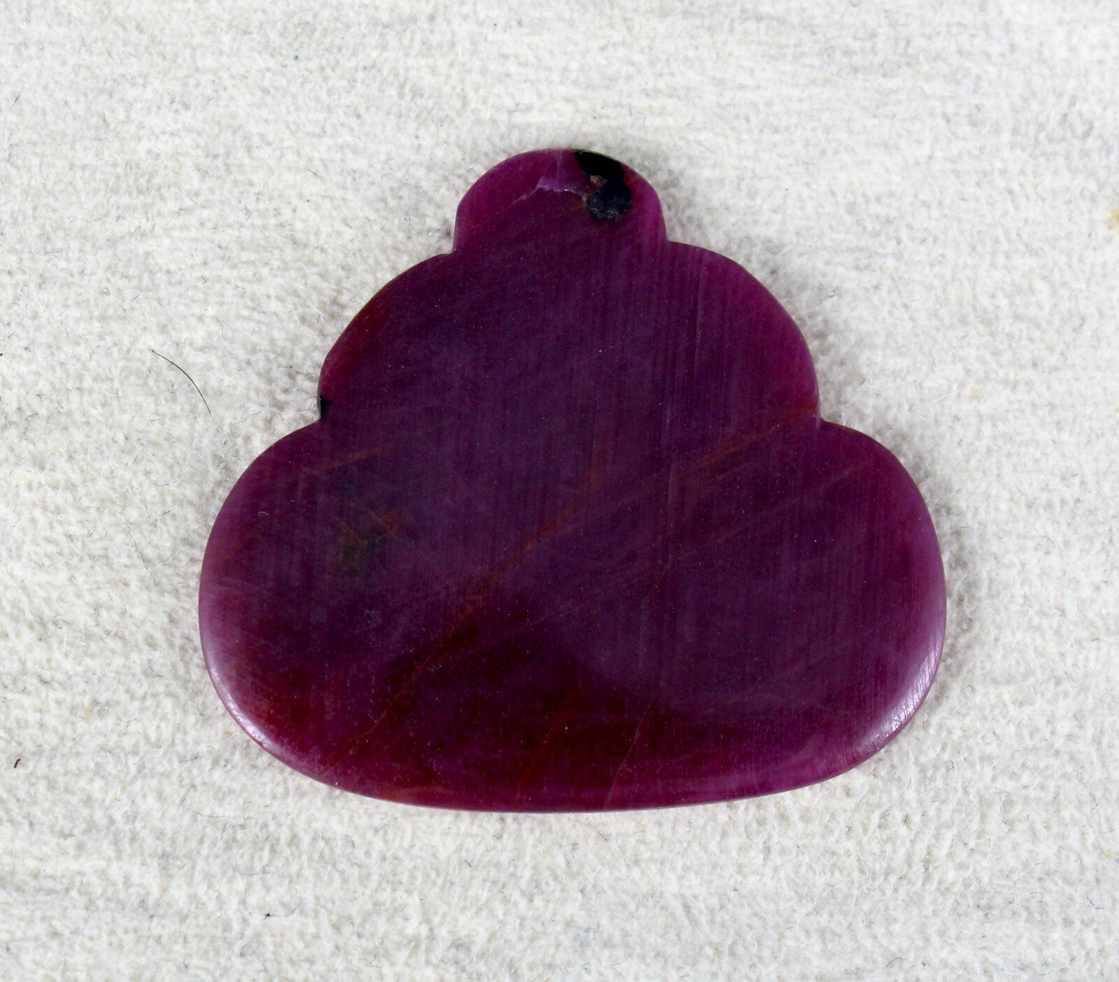 Natural Ruby Cabochon 27.50 Ct Untreated Gemstone Pendant 31x34 Mm Flat