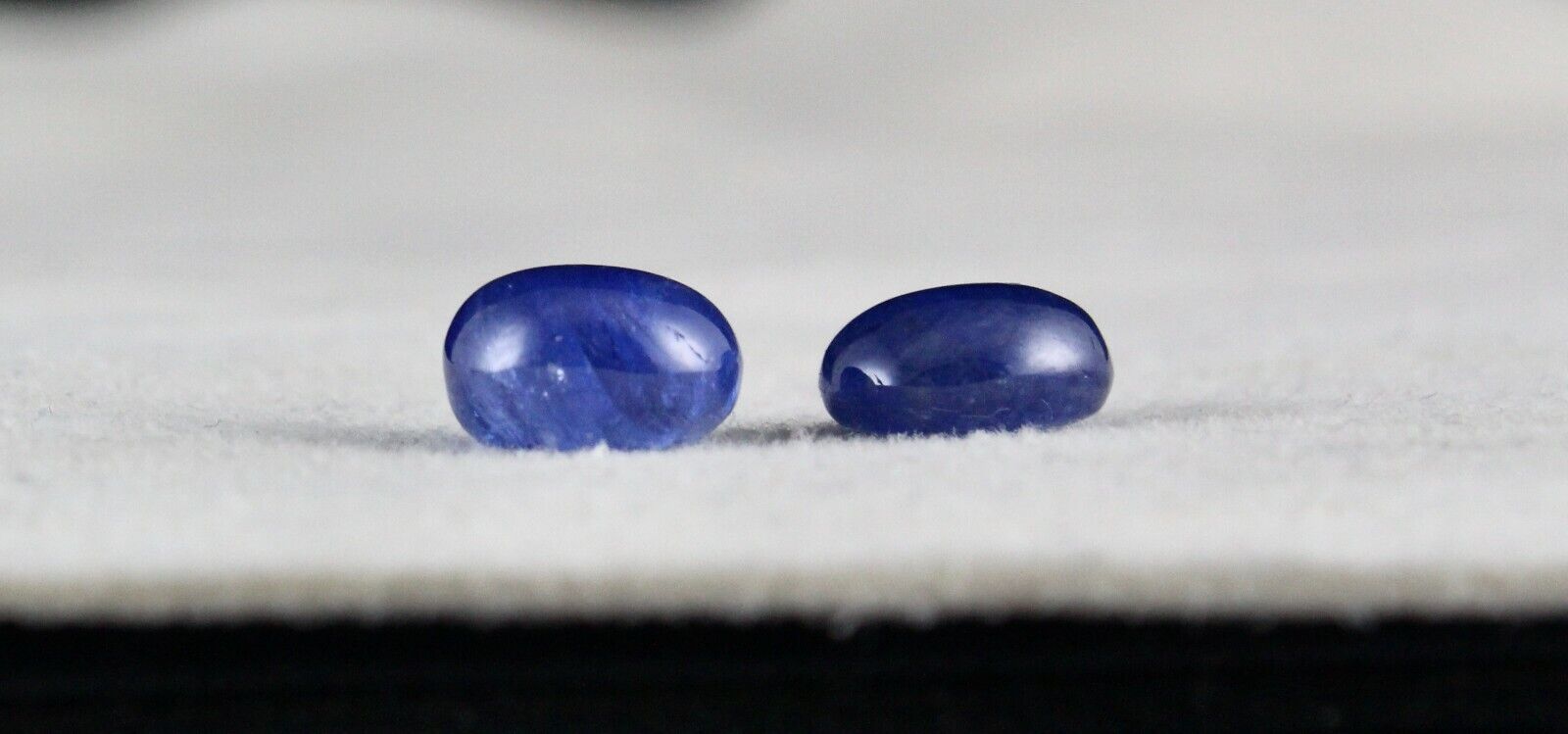 Natural Blue Sapphire Oval Pair 6.89 Carats Untreated Gemstone Earring Designing