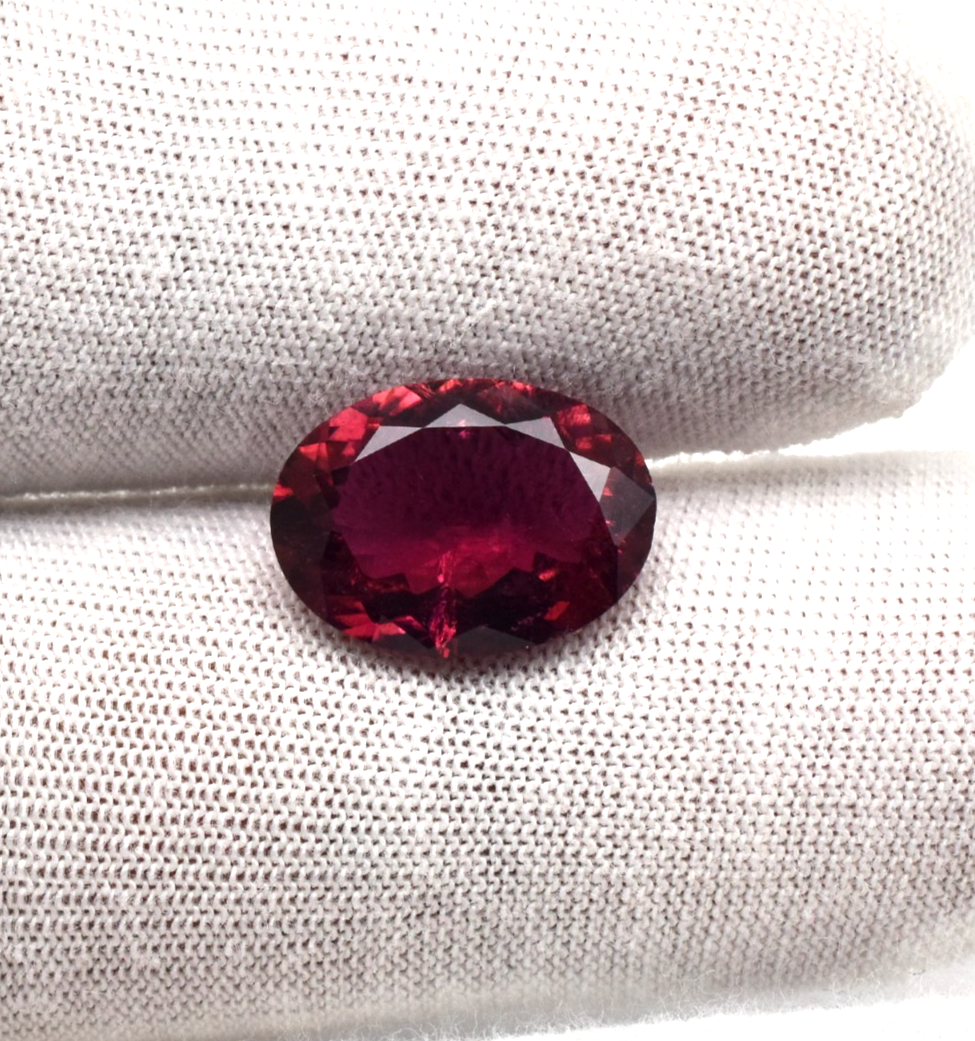 Certified Natural Pink Tourmaline Rubellite 4.57 Ct Oval Gemstone Ring Pendant