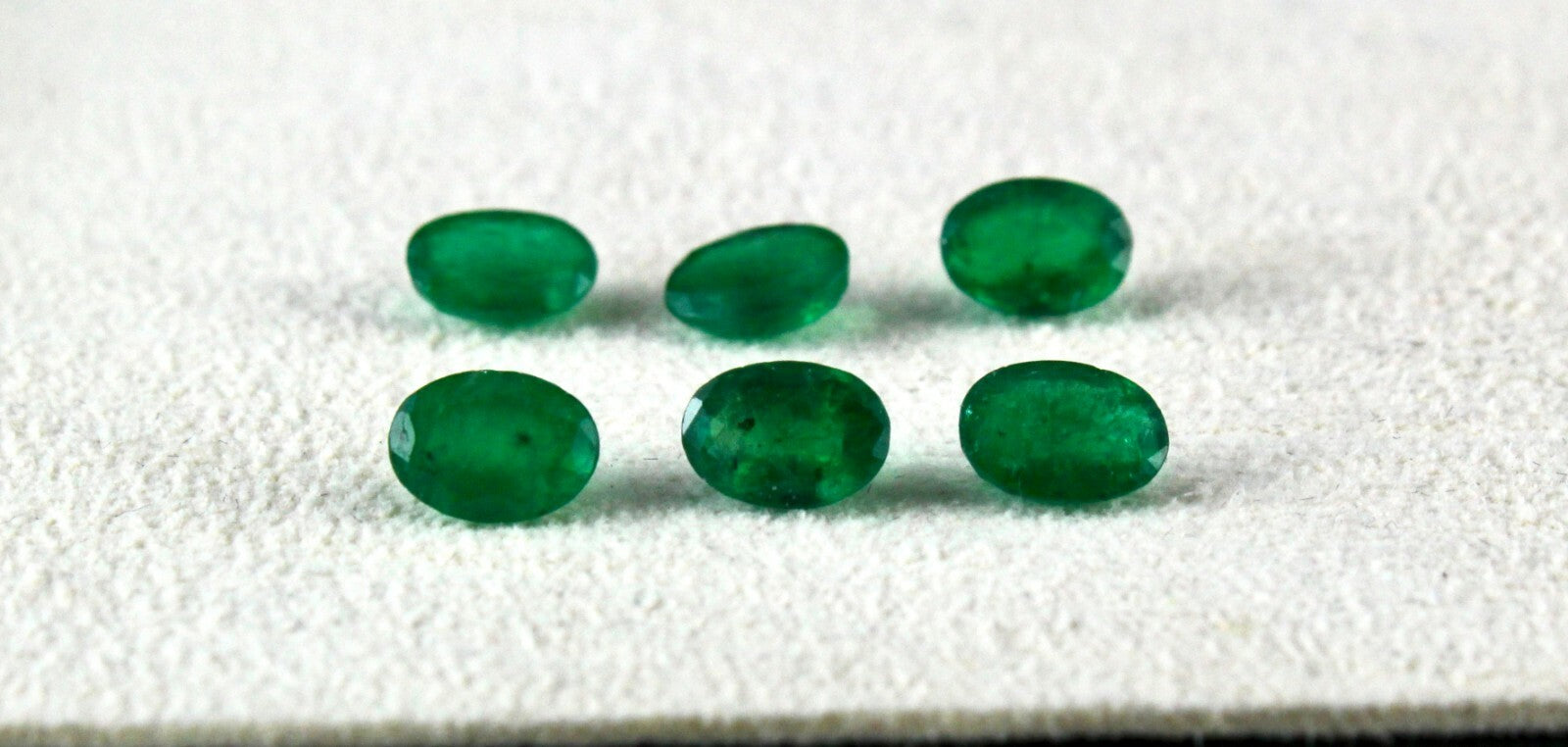 Certified Natural Zambia Emerald Oval 7x5mm 6pcs 5.05ct Loose Gemstone Design