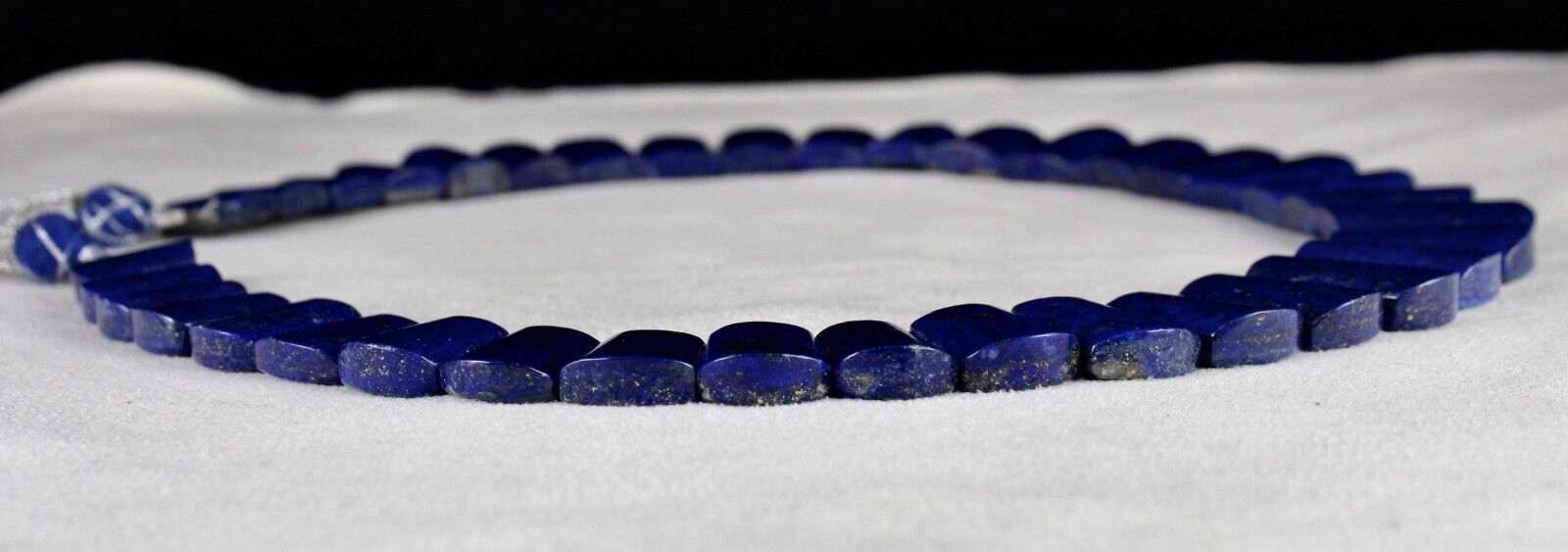 Natural Blue Lapis Lazuli Flat Cut 463 Ct Gemstone Semiprecious Fashion Necklace