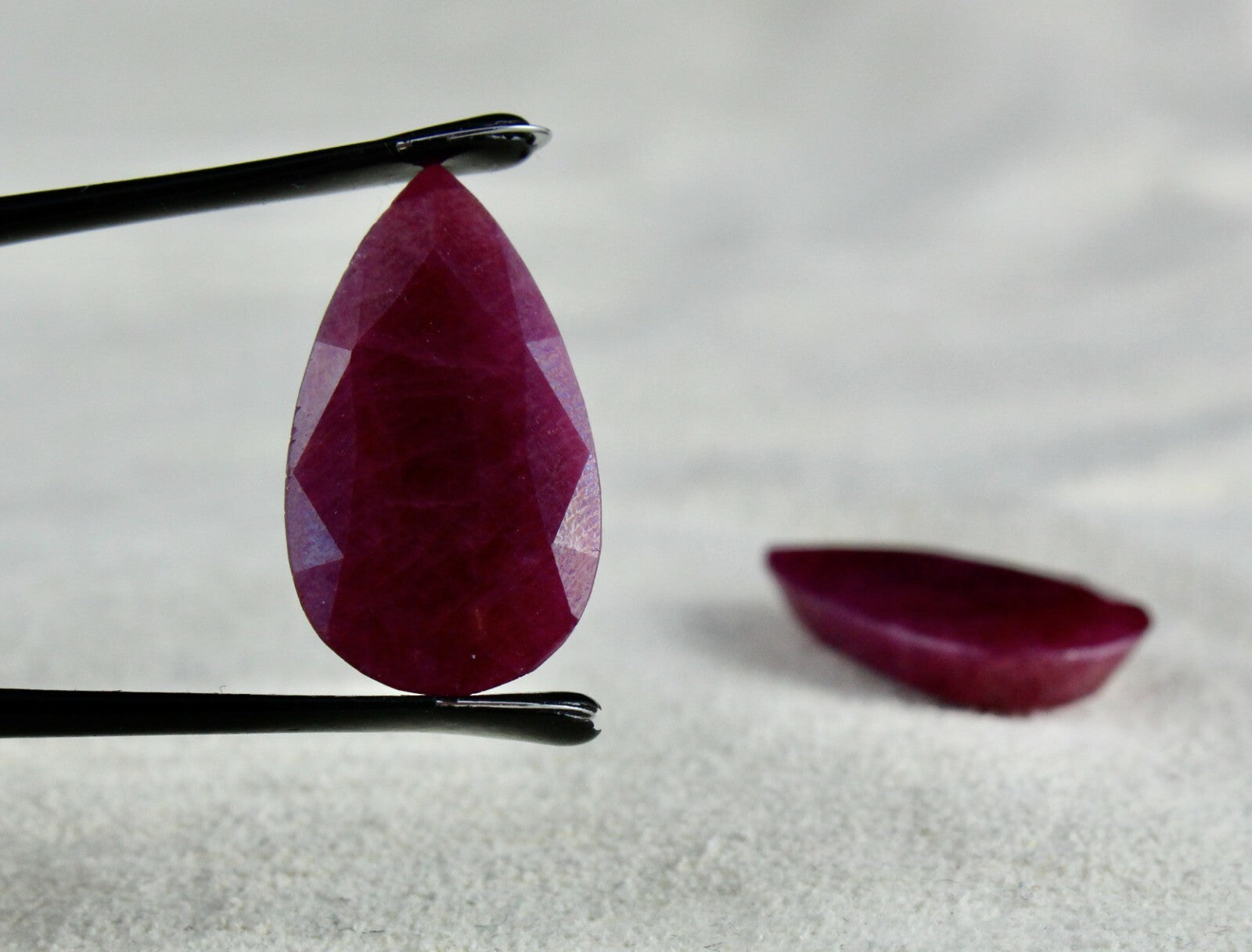 Certified Natural Untreated Ruby Pear 60.06 Ct Gemstone Earring Pair Design