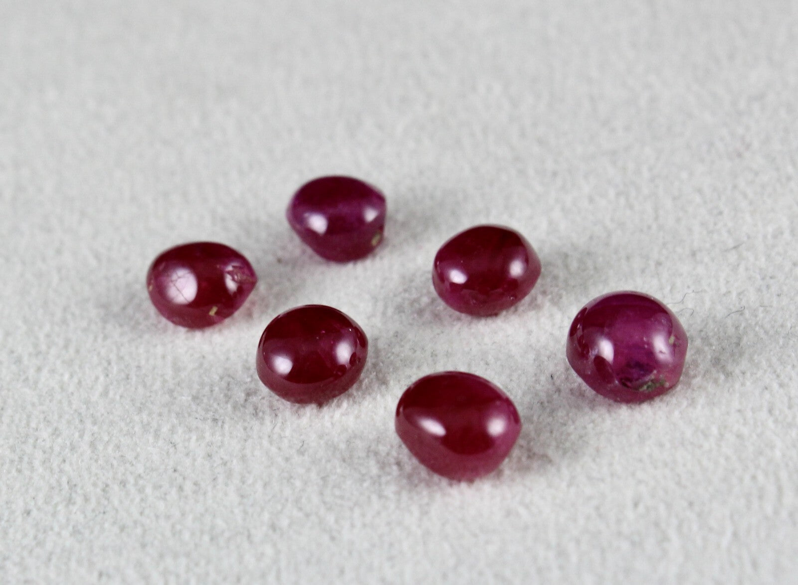 Certified Natural Burmese Ruby 15.40ct Cabochon 6 Pcs Pair Earring Gemstone