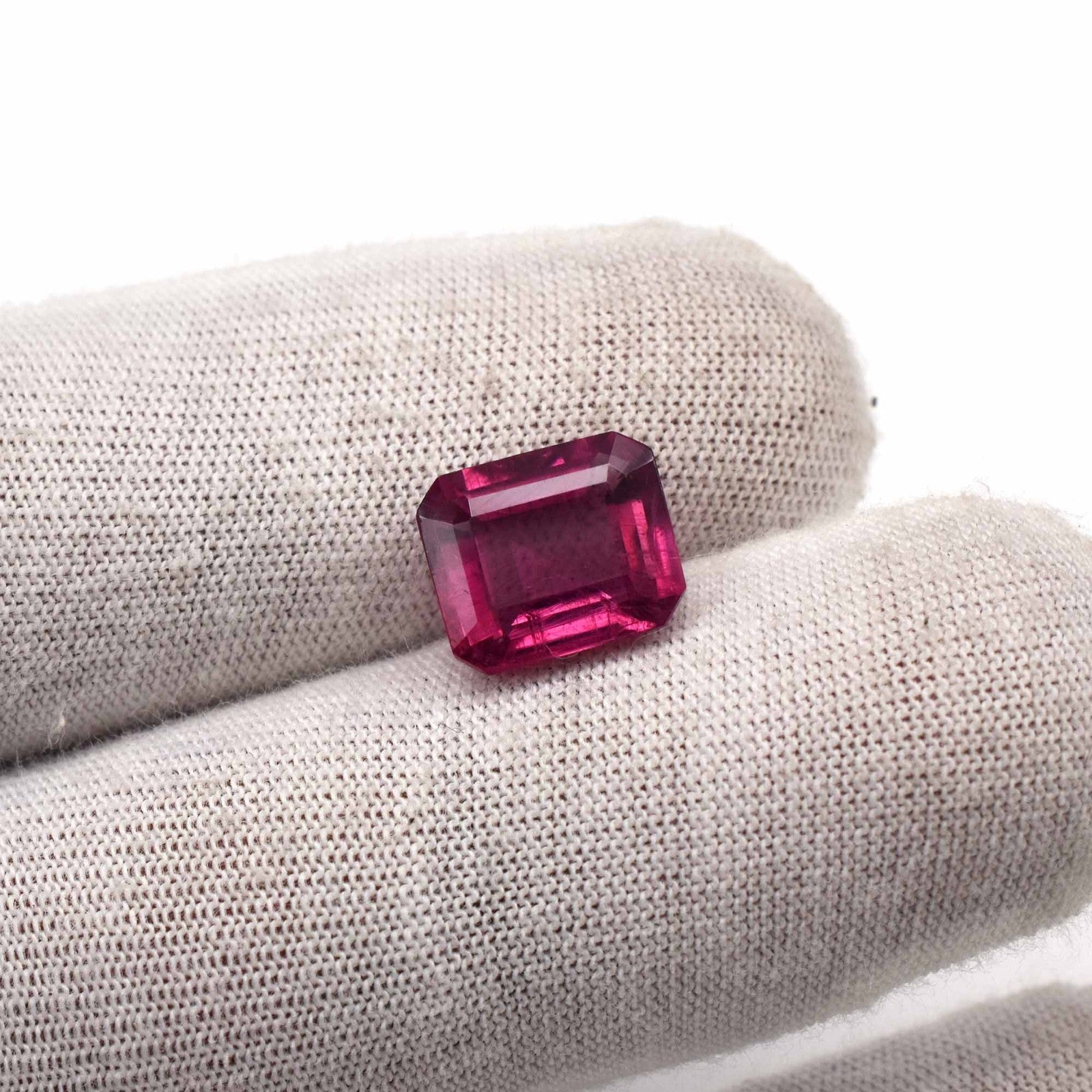 Natural Pink Tourmaline Rubellite 3.76 Ct Octagon Loose Gemstone Ring Pendant