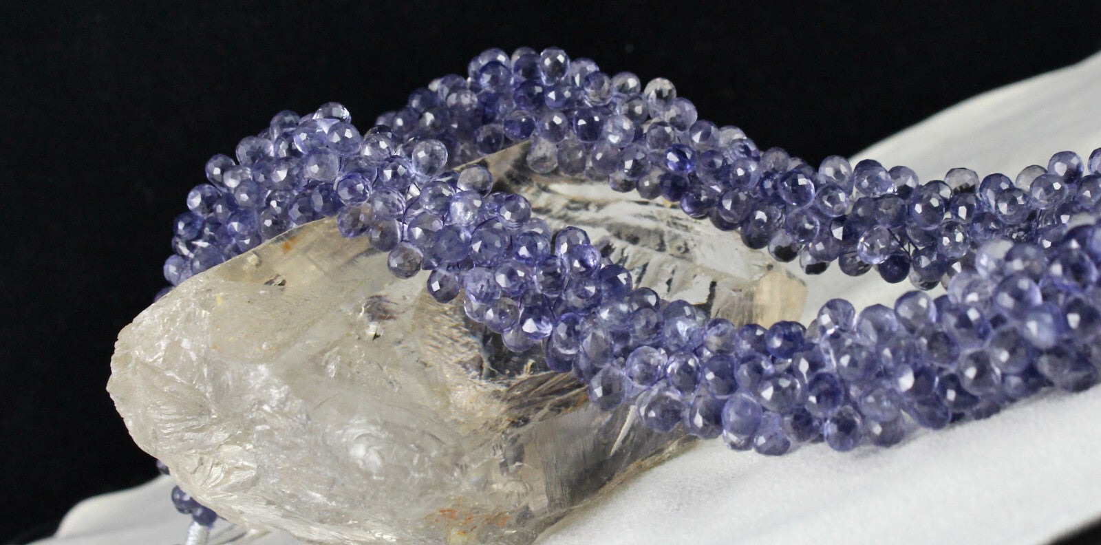 Certified Natural Blue Iolite Teardrop 901 Ct Gemstone Fashion Necklace