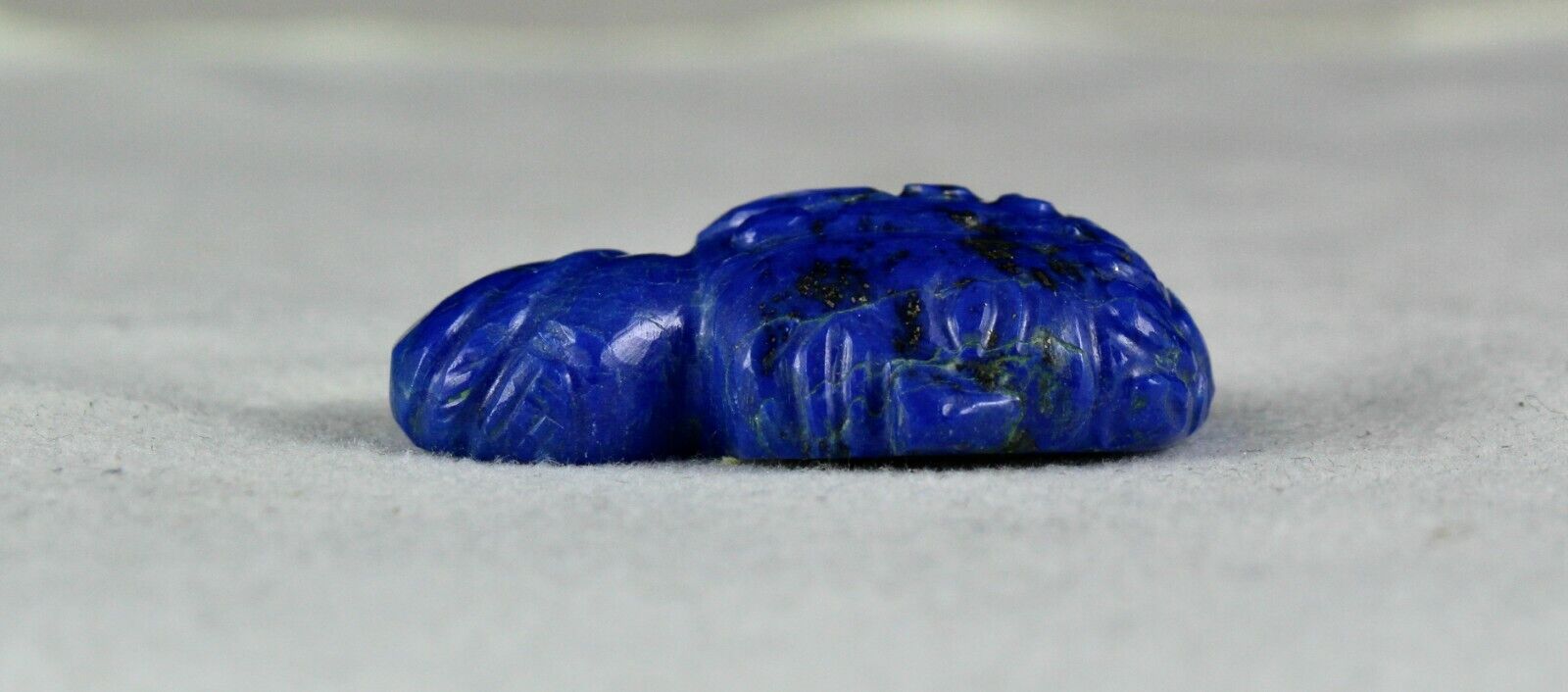 NATURAL LAPIS LAZULI CARVED QUEEN 35 MM 57.95 CTS GEMSTONE FOR DESIGNING PENDANT