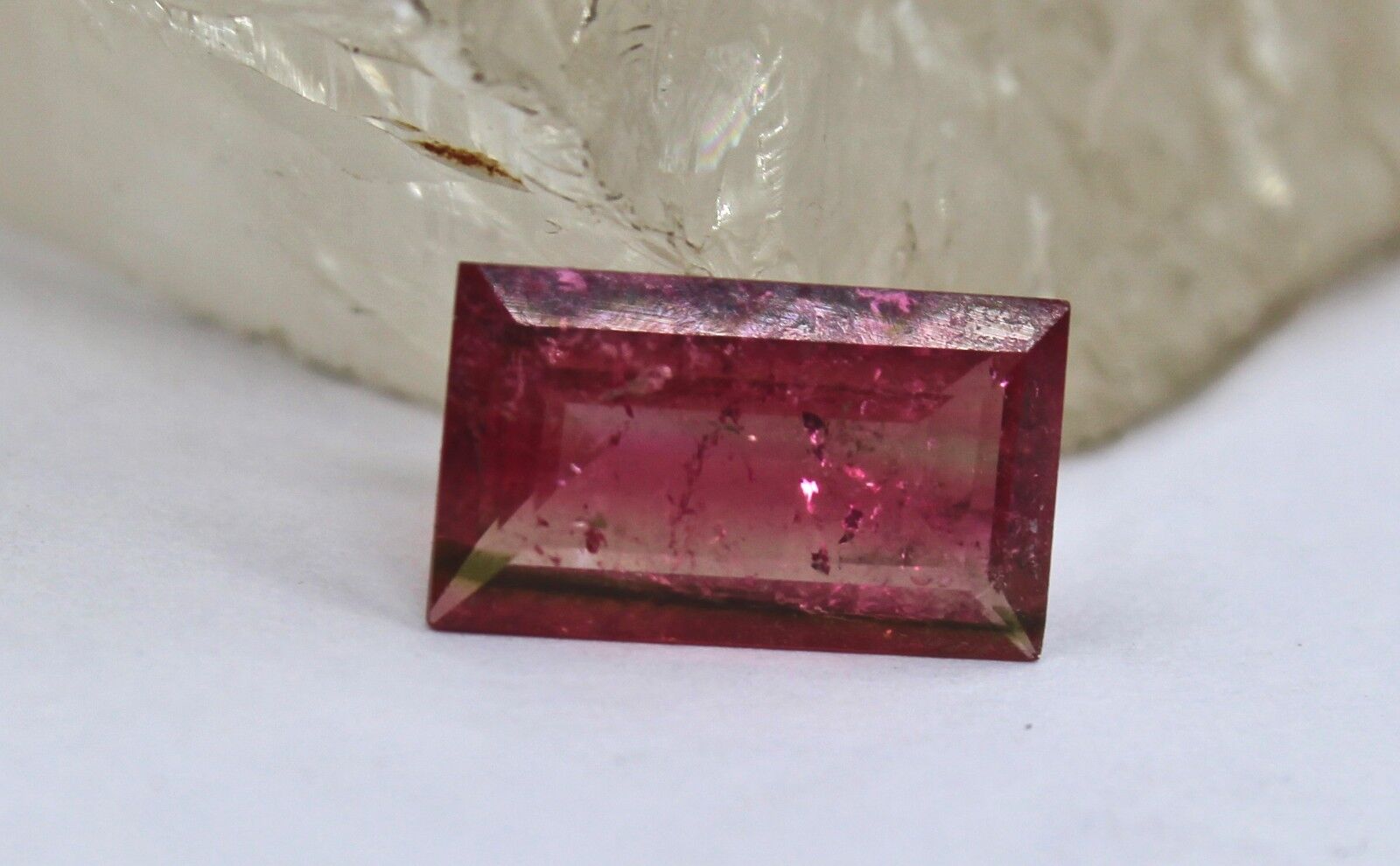 NATURAL MULTI PINK TOURMALINE RECTANGLE CUT 3.48 CTS GEMSTONE FOR RING PENDANT