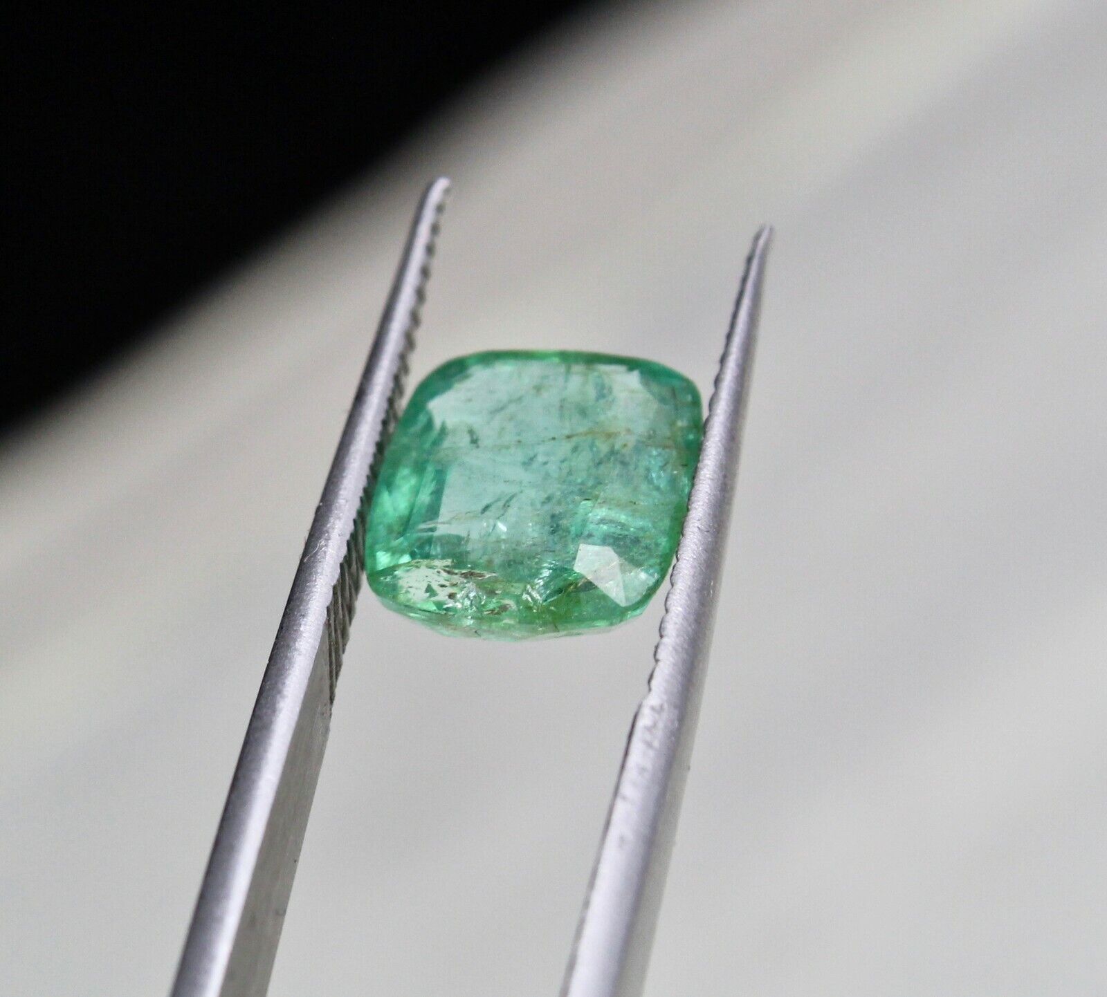 Natural Zambia Emerald Cushion Cut Gemstone 10X8mm 2.99 Ct Design Pendant Ring