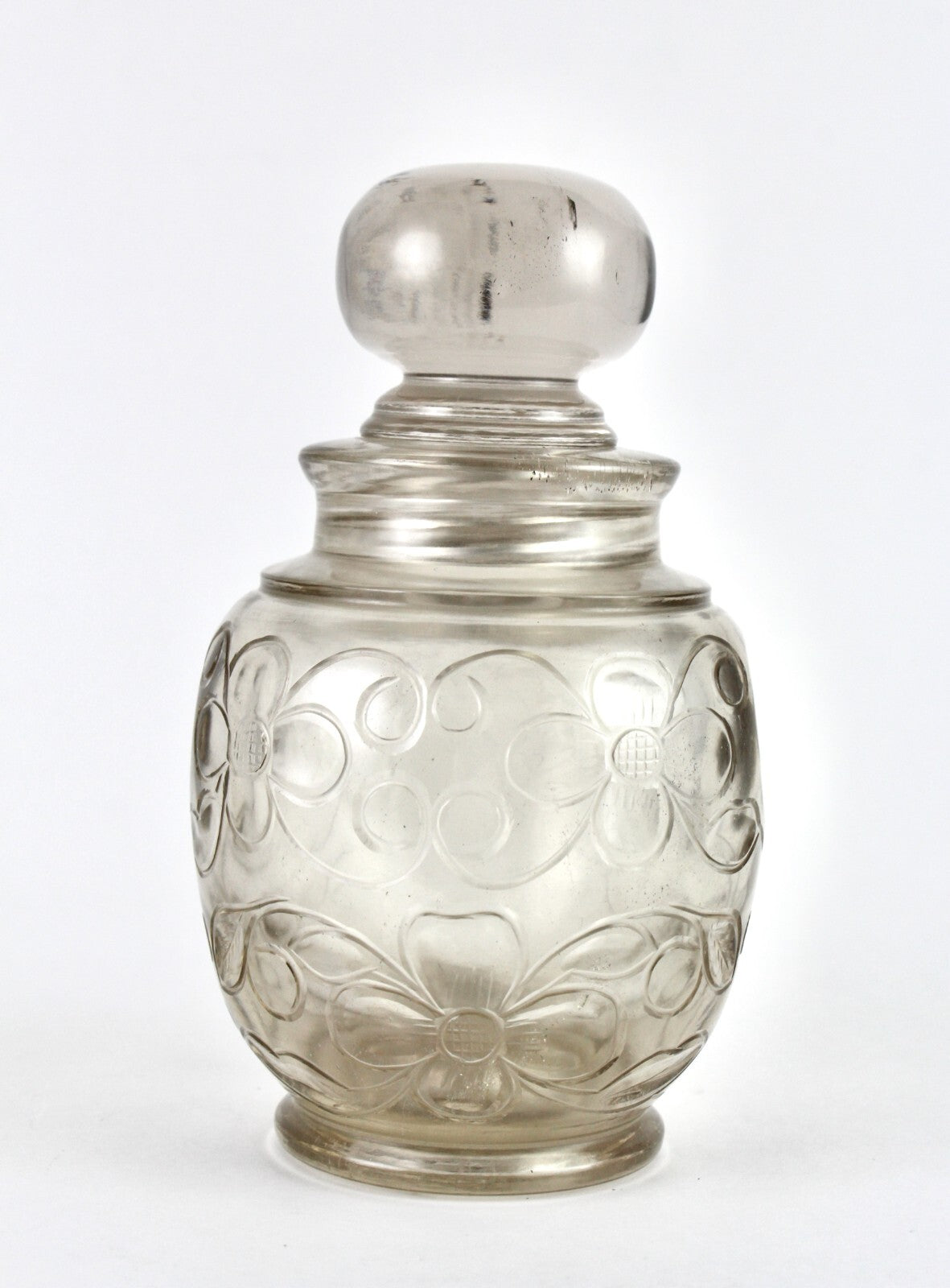 Certified Handcrafted Smoky Quartz 1960 Ct Carved Perfume Bottle Home Decor