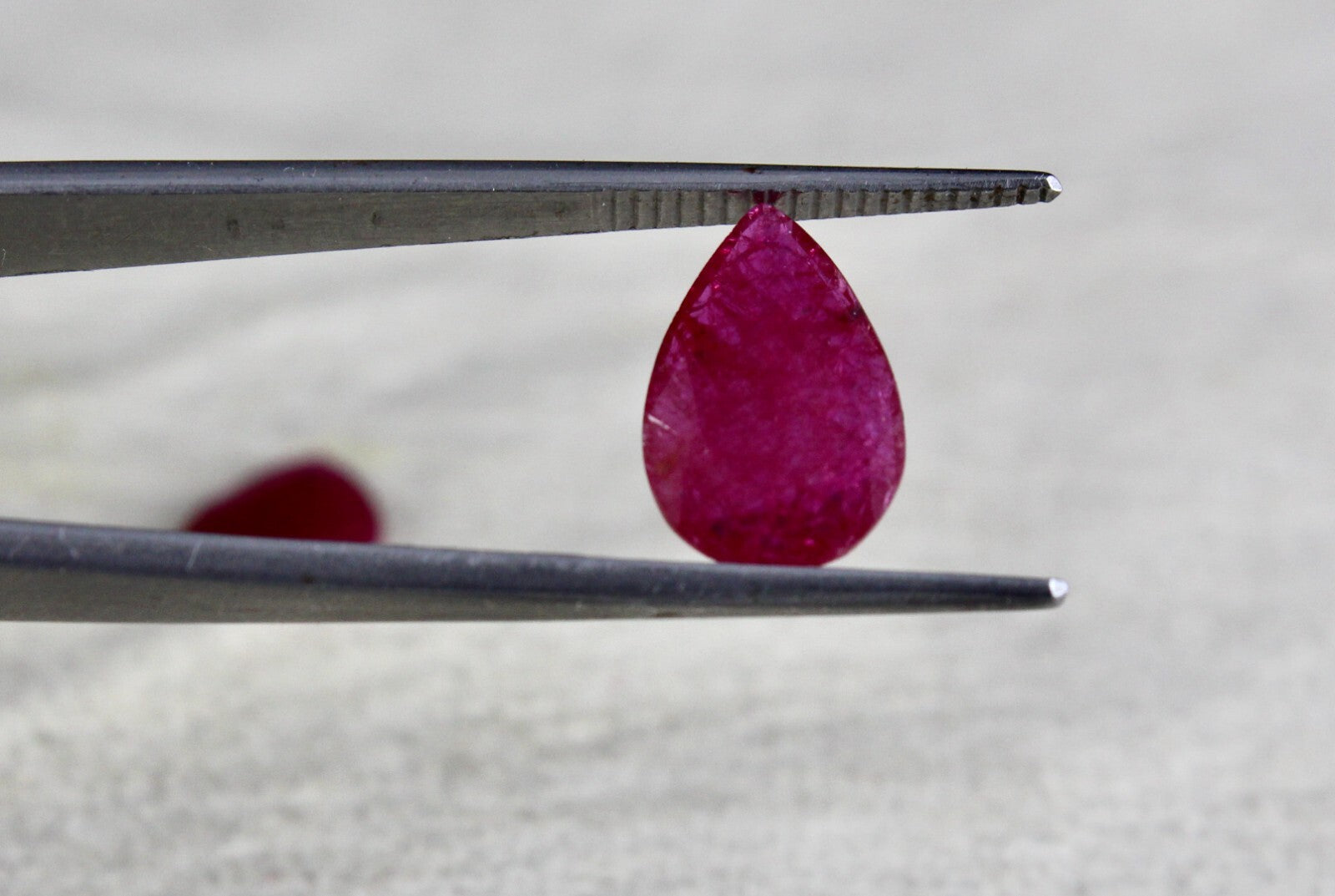 Natural Ruby Pear Cut 5.16 Ct Mozambique Noheat Gemstone Pair Earrings Certified