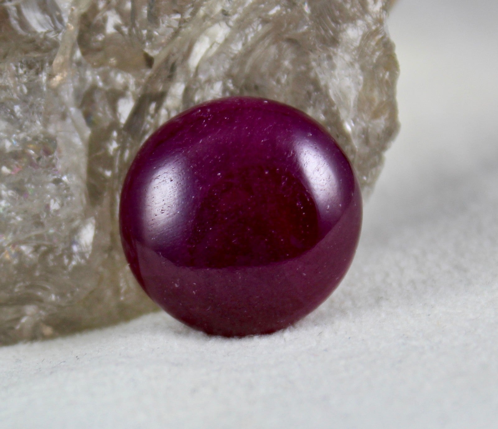 Certified Natural Ruby Round Cabochon 33 Ct Gemstone For Pendant Ring Design