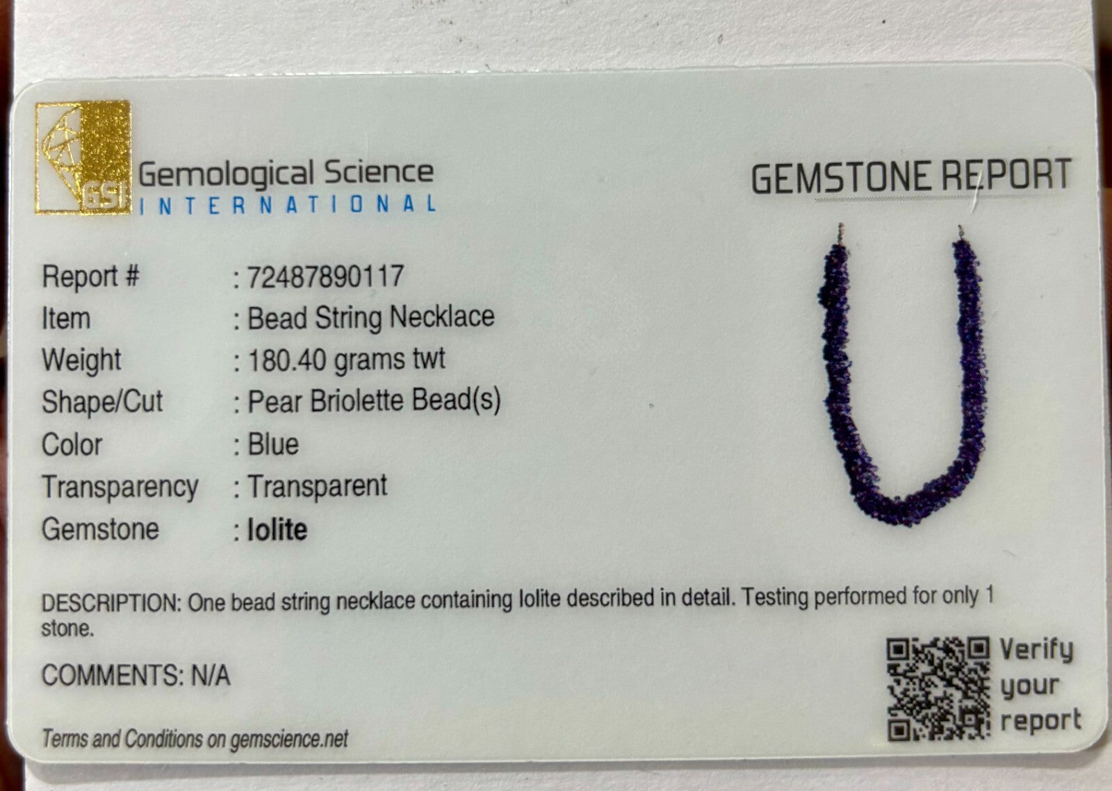 Certified Natural Blue Iolite Teardrop 901 Ct Gemstone Fashion Necklace