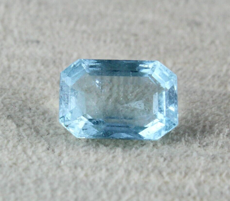 Natural Blue Aquamarine 4.57cts Octagon Gemstone For Ring Pendant Designing