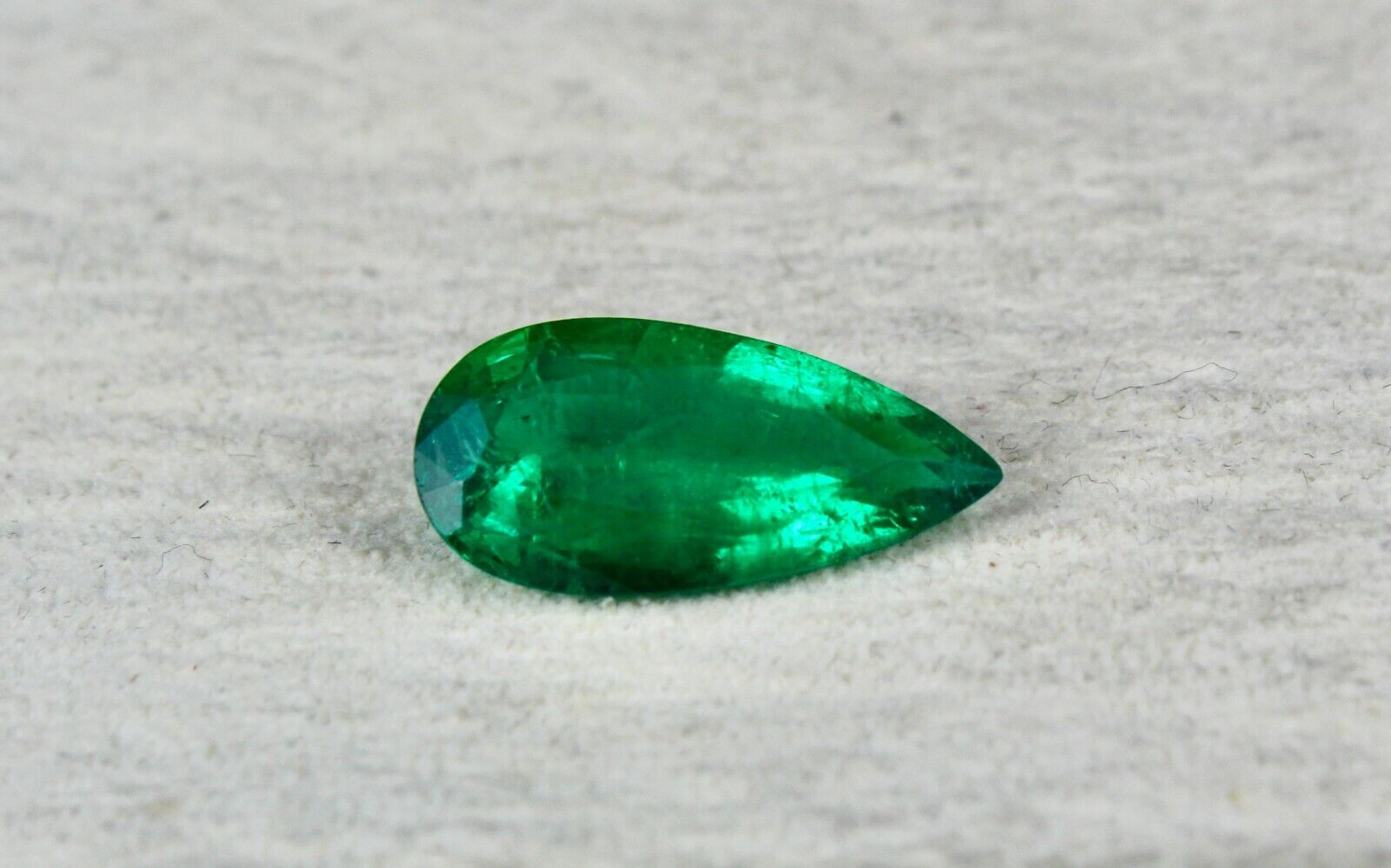 Gsi Certified Natural Zambian Emerald Pear 6.49 Cts Loose Gemstone Ring Pendant