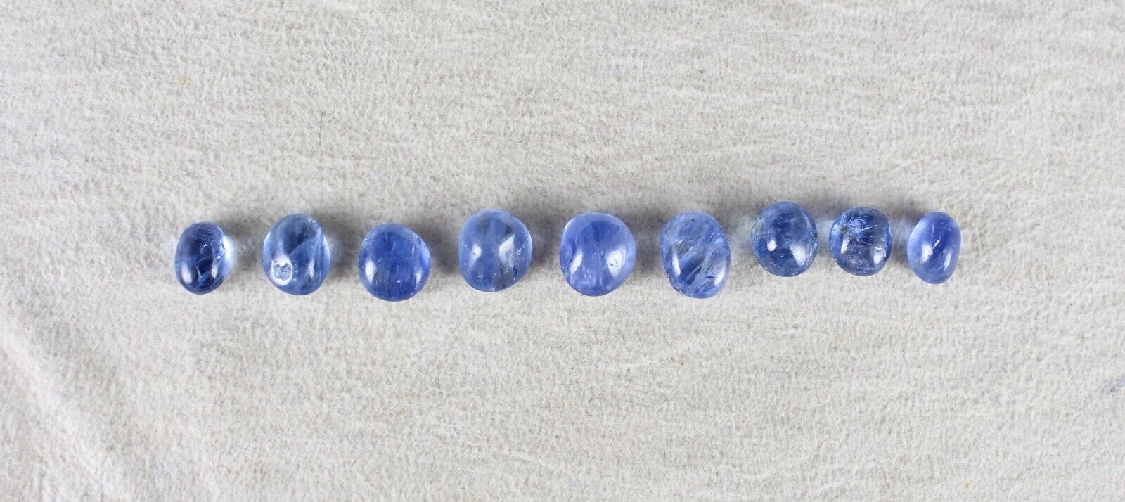 NATURAL BURMESE BLUE SAPPHIRE 9 PCS 31.69 CT OVAL LOOSE CABOCHON STONE BRACELET