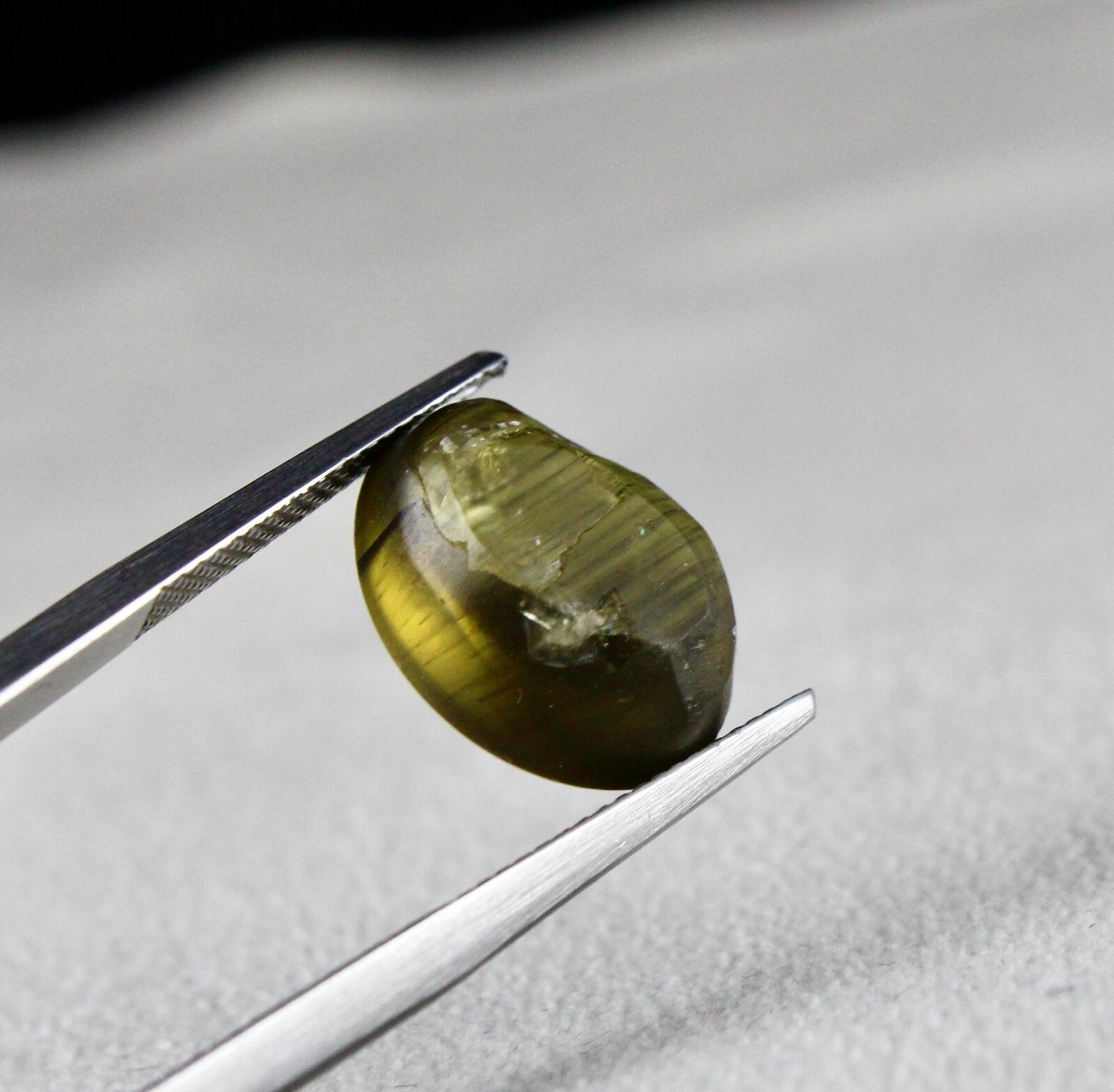 Certified Natural Cats Eye Apatite 11.78 Ct 15x12mm Green Gemstone For Pendant